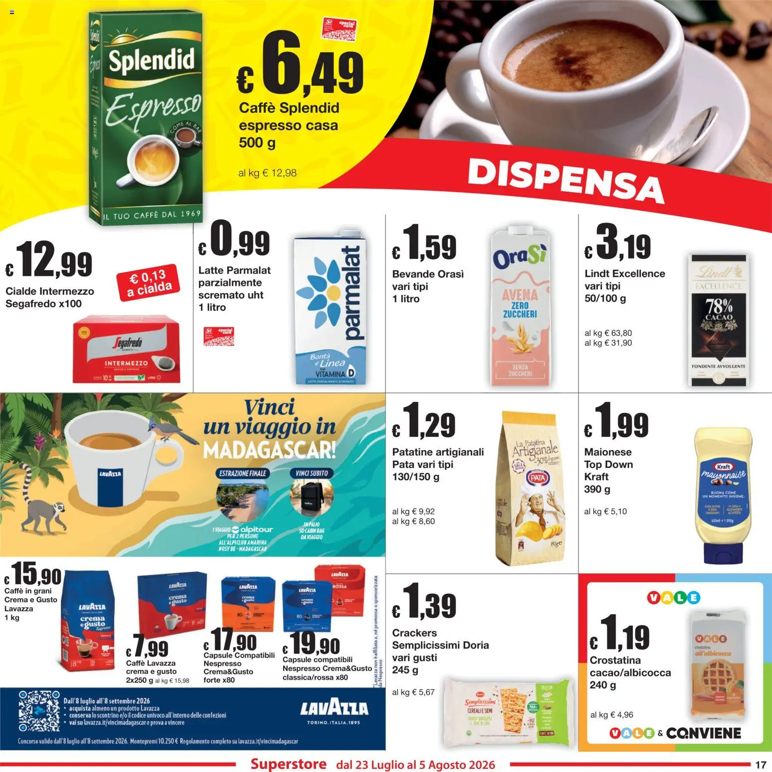 Volantino Sì con Te del 23/07/2026 | Pagina: 17 | Prodotti: Maionese, Top, Caffè in grani, Lavazza