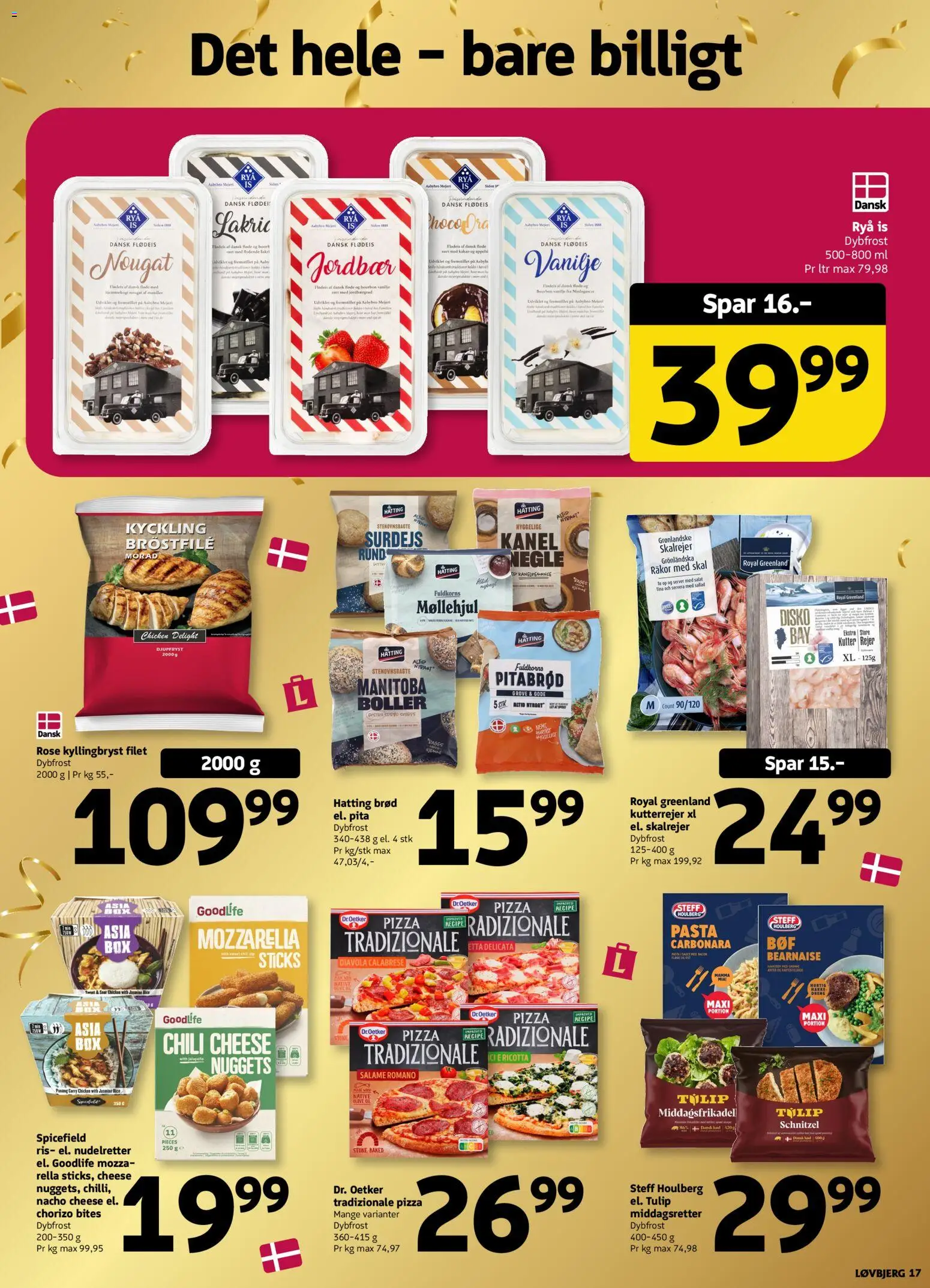 Løvbjerg tilbudsavis – gyldig fra 06.06.2026 | Side: 17 | Produkter: Pizza, Flødeis, Vanilje, Nougat