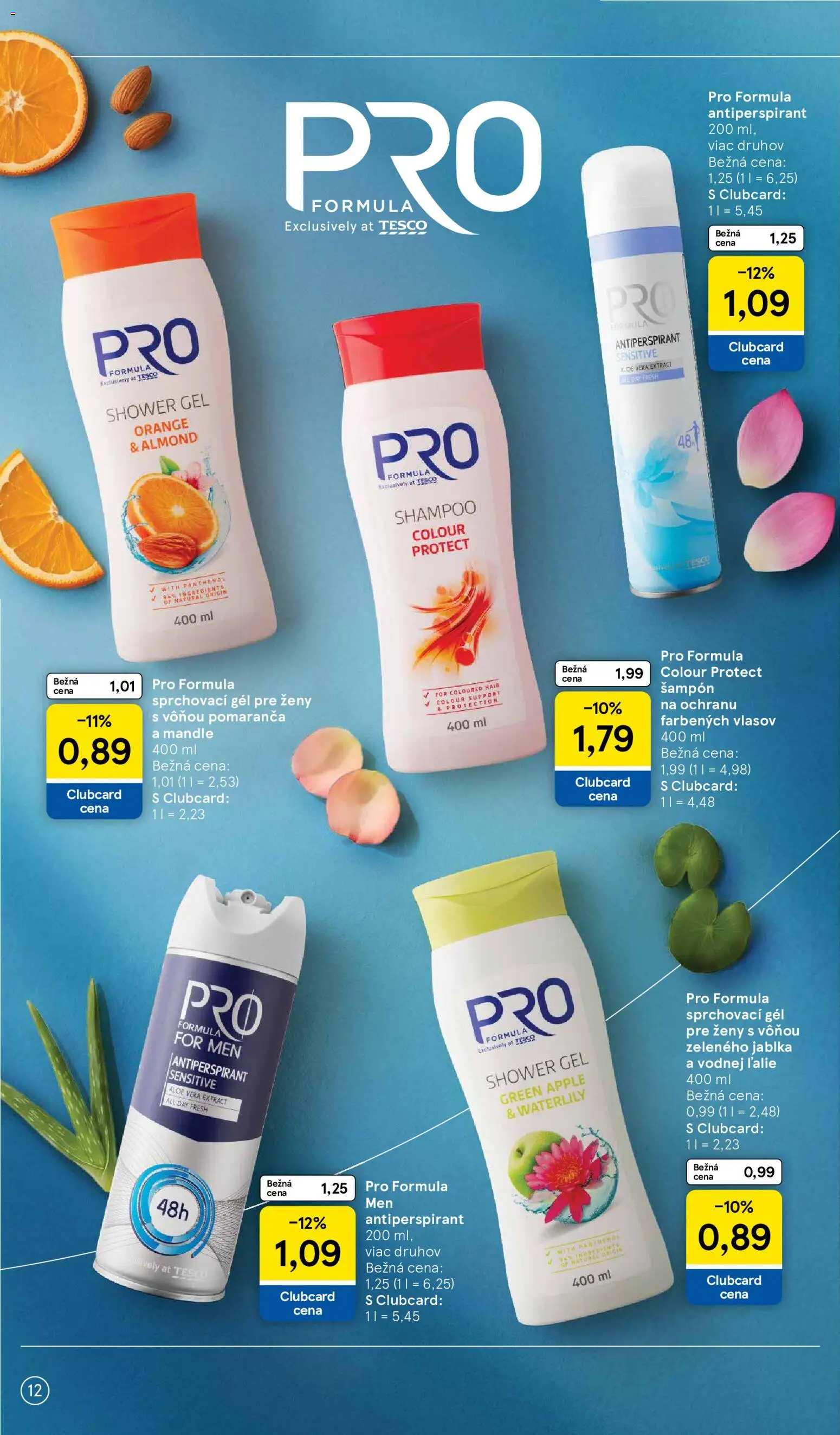 Nové Tesco akcie – leták je platný od 24.08.2026 | Strana: 12 | Produkty: Jablká, Apple, Šampón, Mandle
