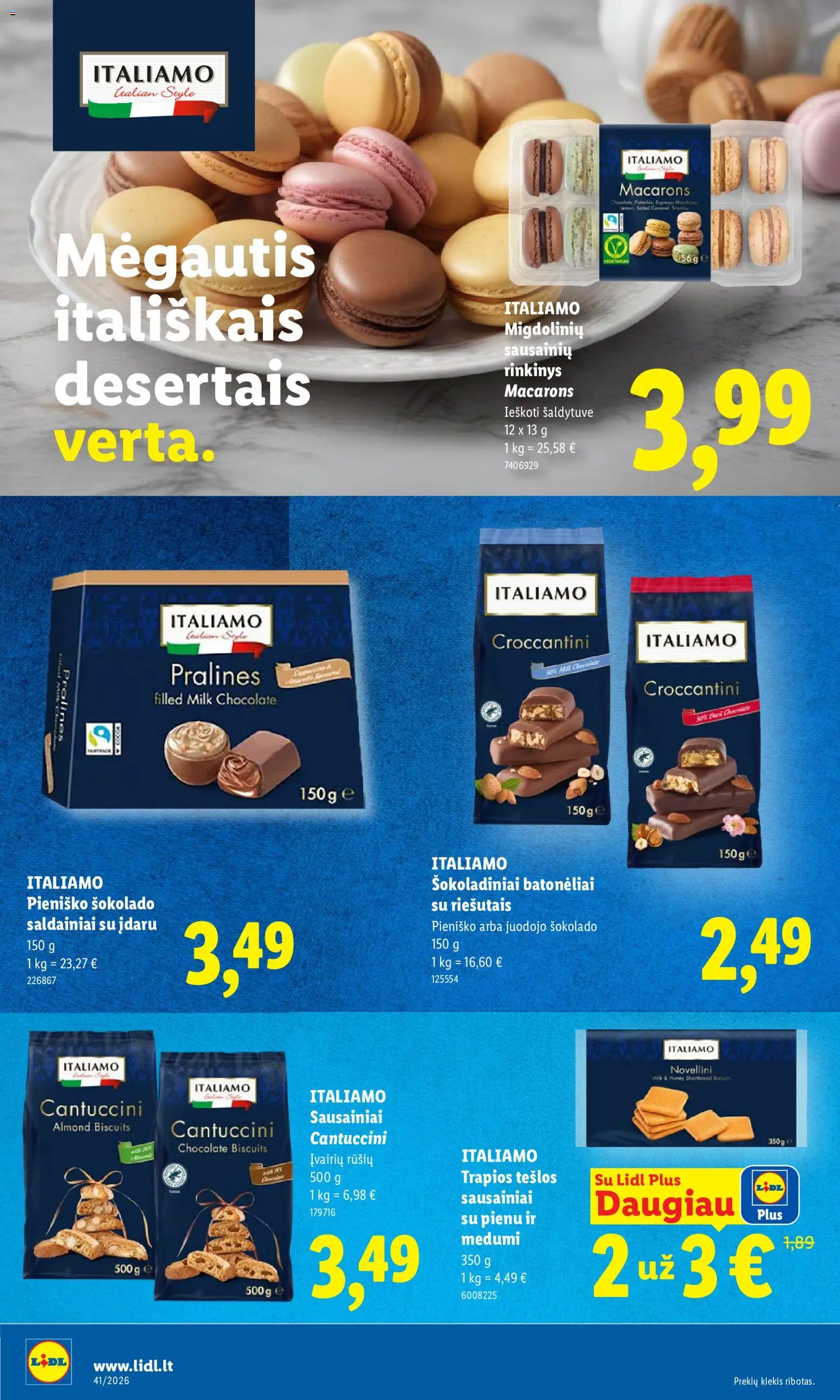 LIDL akcijos nuo 2026.10.05 | Puslapis: 40 | Prekių: Sausainiai, Saldainiai