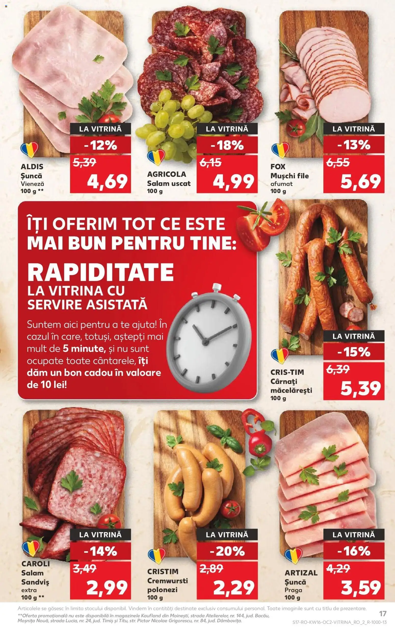 Noul catalog Kaufland – valabil de la 15.04.2026 | Pagină: 17 | Produse: Bahçe aydınlatması, Vitrină, Șuncă, Cârnați