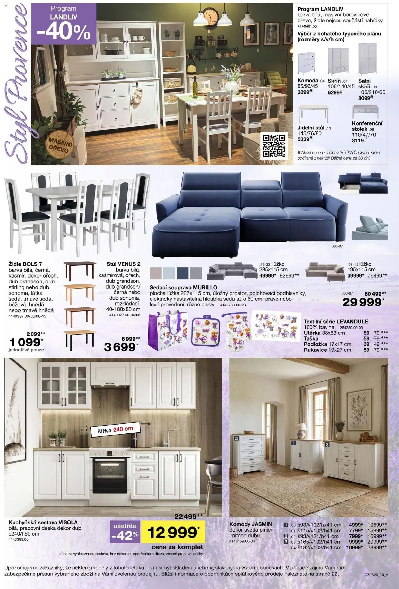 Sconto nábytek leták od 17.06.2026 | Strana: 20 | Produkty: Komody, Komoda, Stolek, Skříň