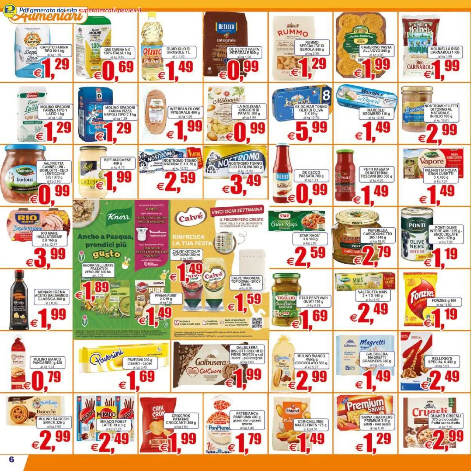 Volantino Pewex del 07.04.2026 | Pagina: 6 | Prodotti: Cannellini, Patate, Olio, Robot