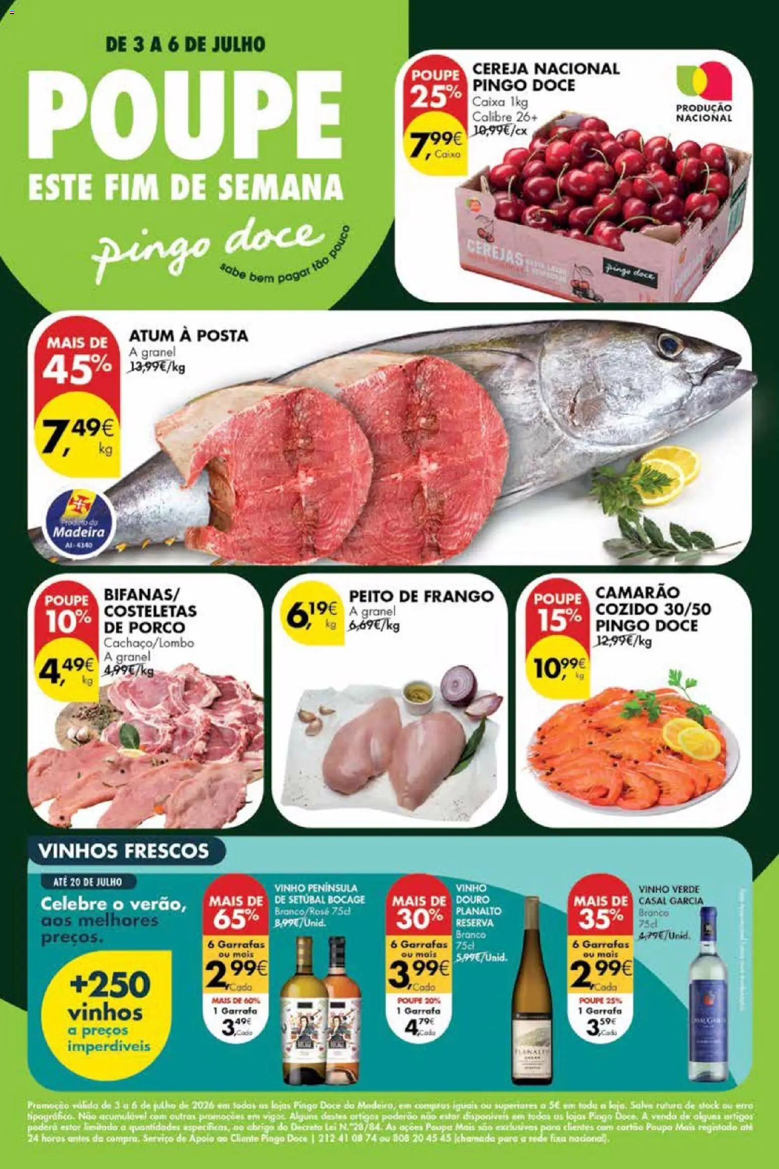 Pingo Doce Poupe este Fim de Semana Madeira │ válido de 03/07/2026 | Página: 1 | Produtos: Atum, Peito de frango, Frango, Caixa
