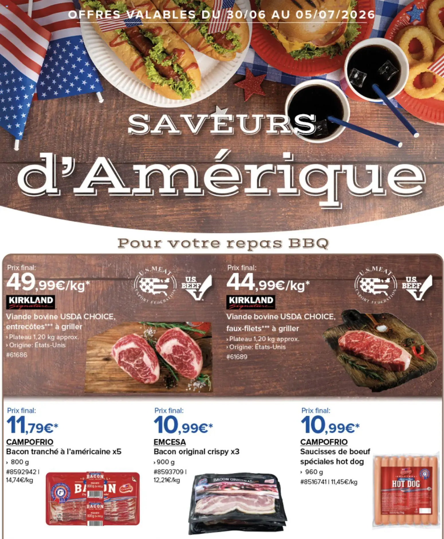 {H1} | Page: 1 | Produits: Plateau, Hot dog, Viande, Viande bovine