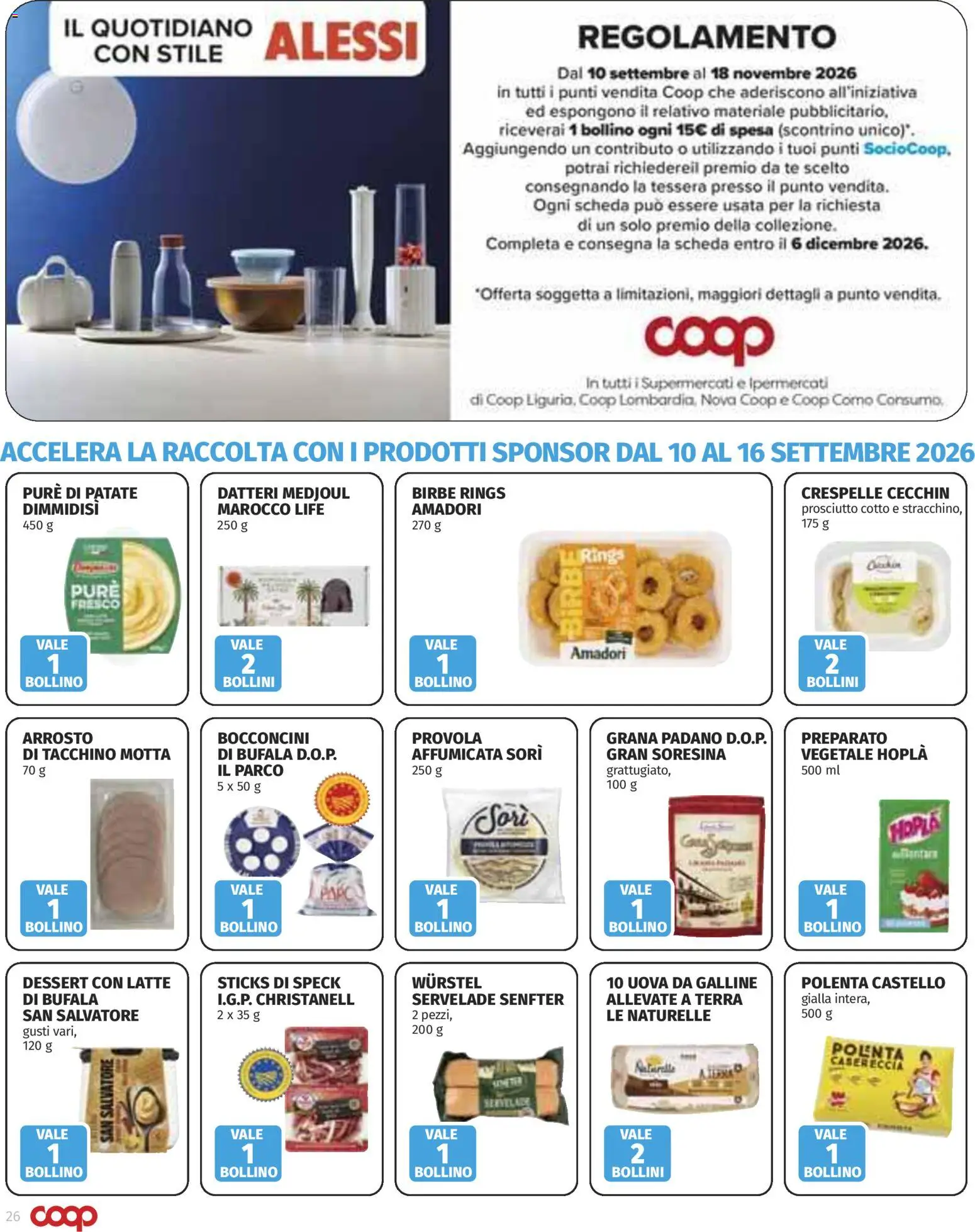 Volantino COOP del 03/09/2026 | Pagina: 26 | Prodotti: Tè, Patate, Prosciutto, Grana Padano