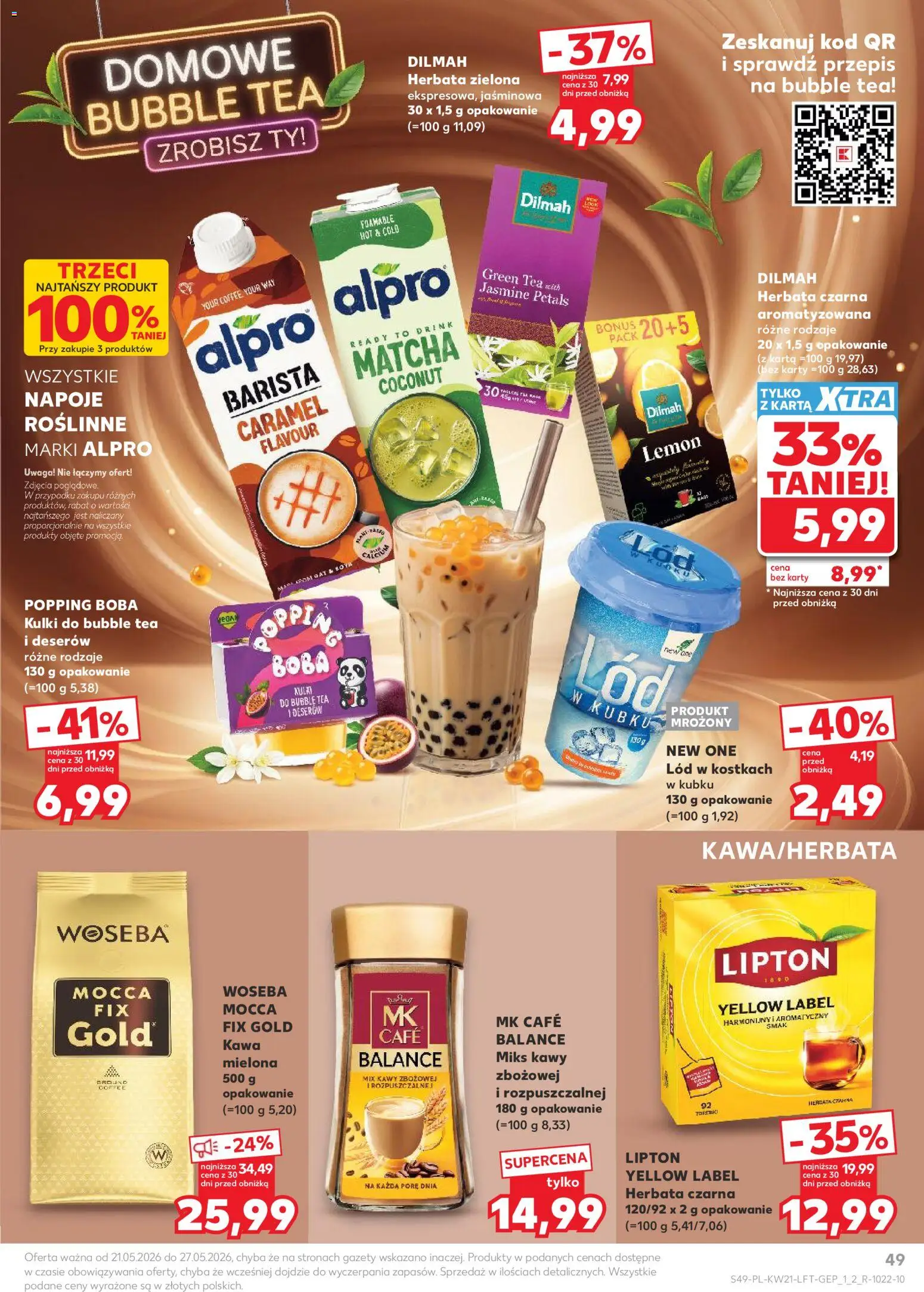 Kaufland Polsko leták od 21.05.2026 | Strana: 49 | Produkty: Matcha, Karty, Alpro