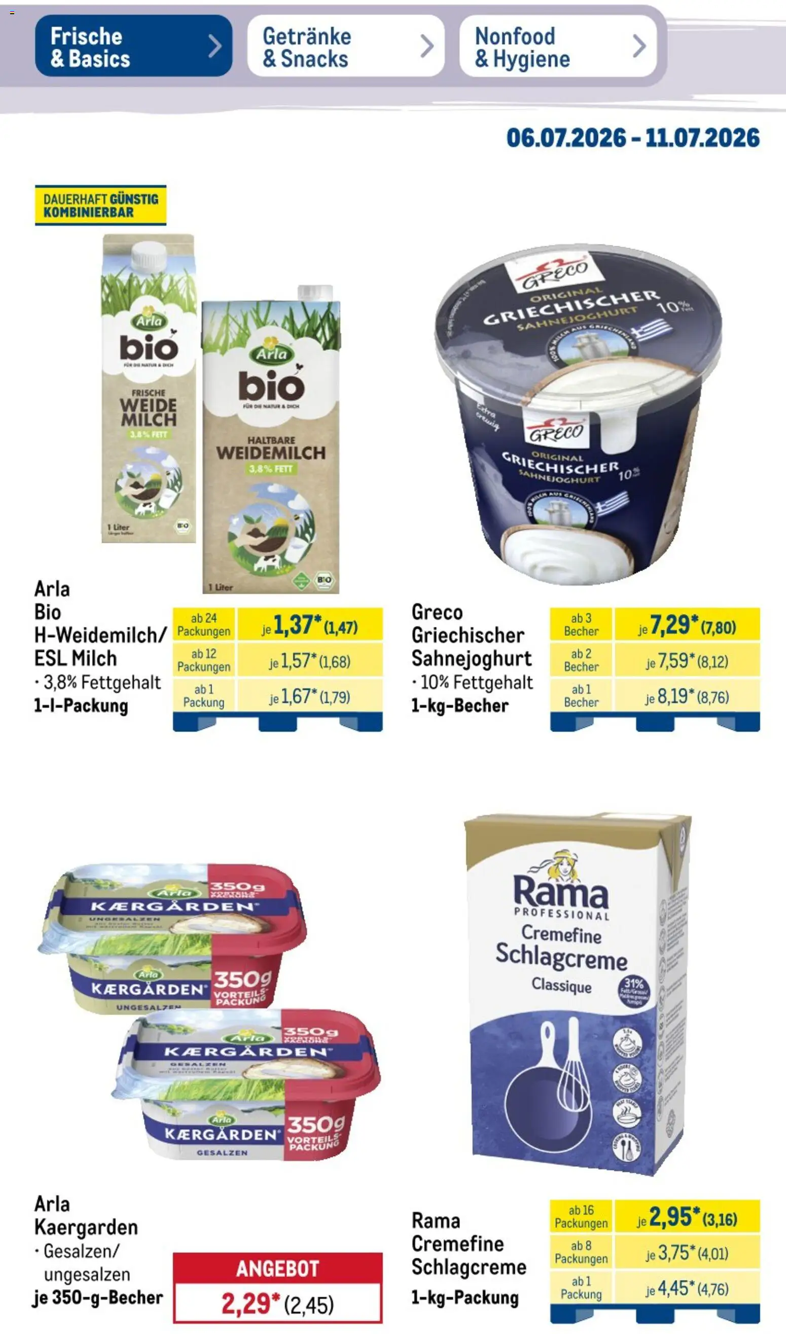 Metro Non Food & Hygiene – gültig ab 06.07.2026 | Seite: 43 | Produkte: Käse, Salami