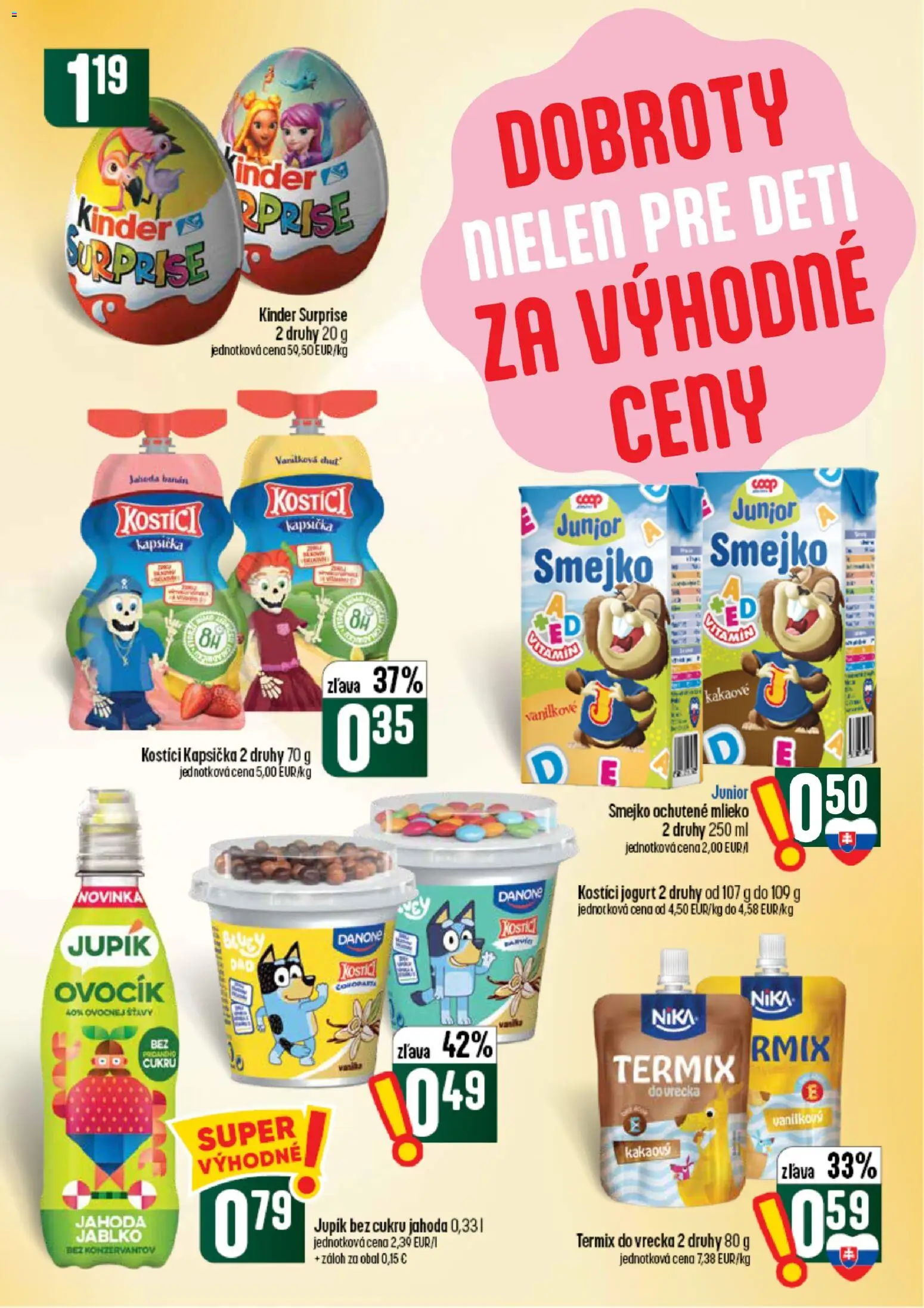 Nové COOP Jednota akcie – leták je platný od 10.09.2026 | Strana: 31 | Produkty: Mlieko, Jogurt, Kinder, Termix