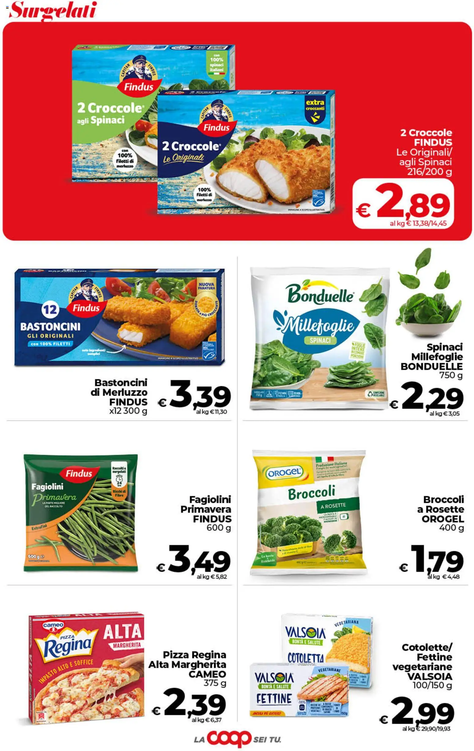 Volantino COOP del 10/07/2026 | Pagina: 20 | Prodotti: Pizza, Spinaci, Broccoli, Fagiolini