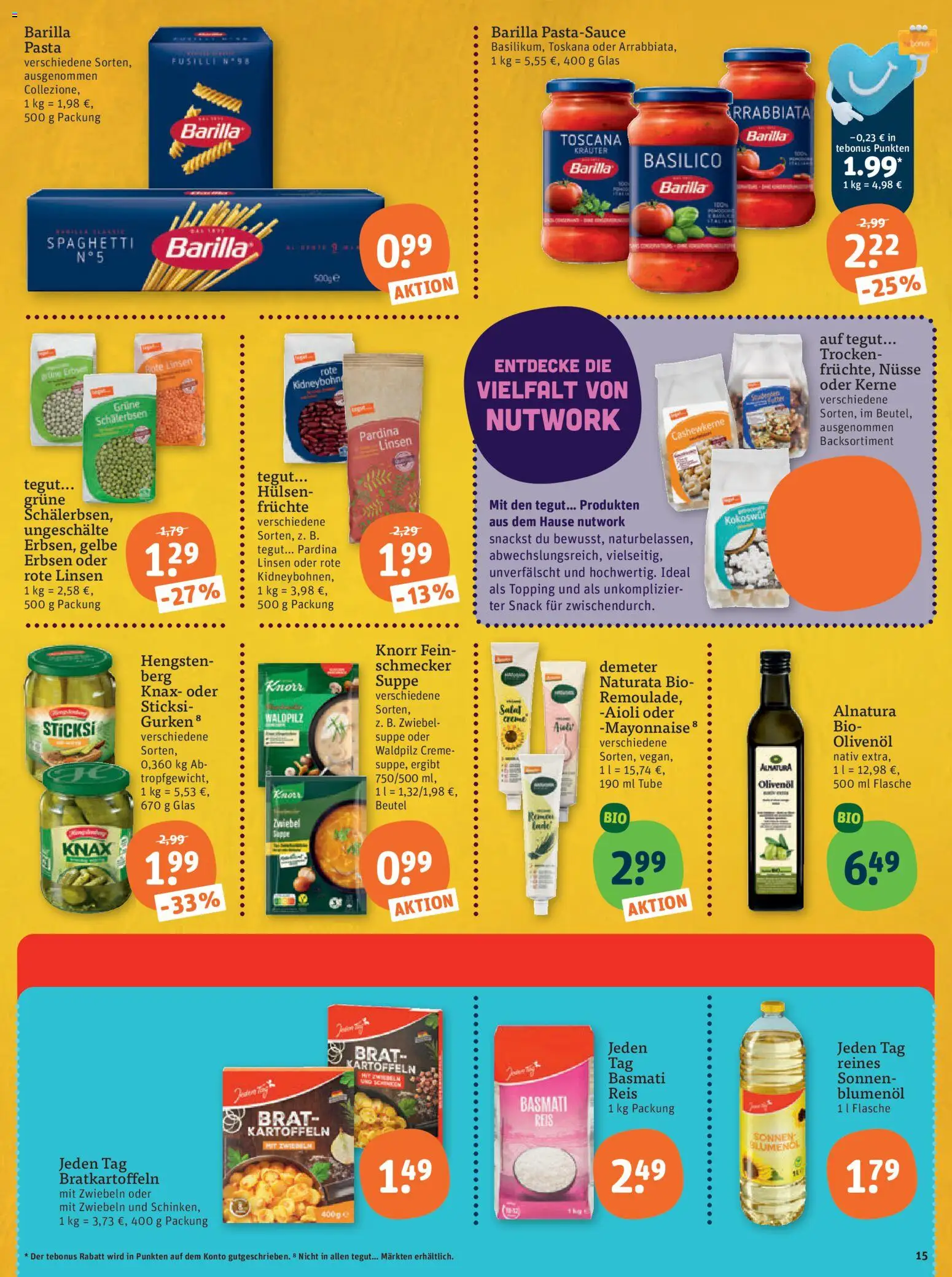 Tegut Prospekt – gültig ab 20.07.2026 | Seite: 17 | Produkte: Barilla, Mayonnaise, Nüsse, Gurken