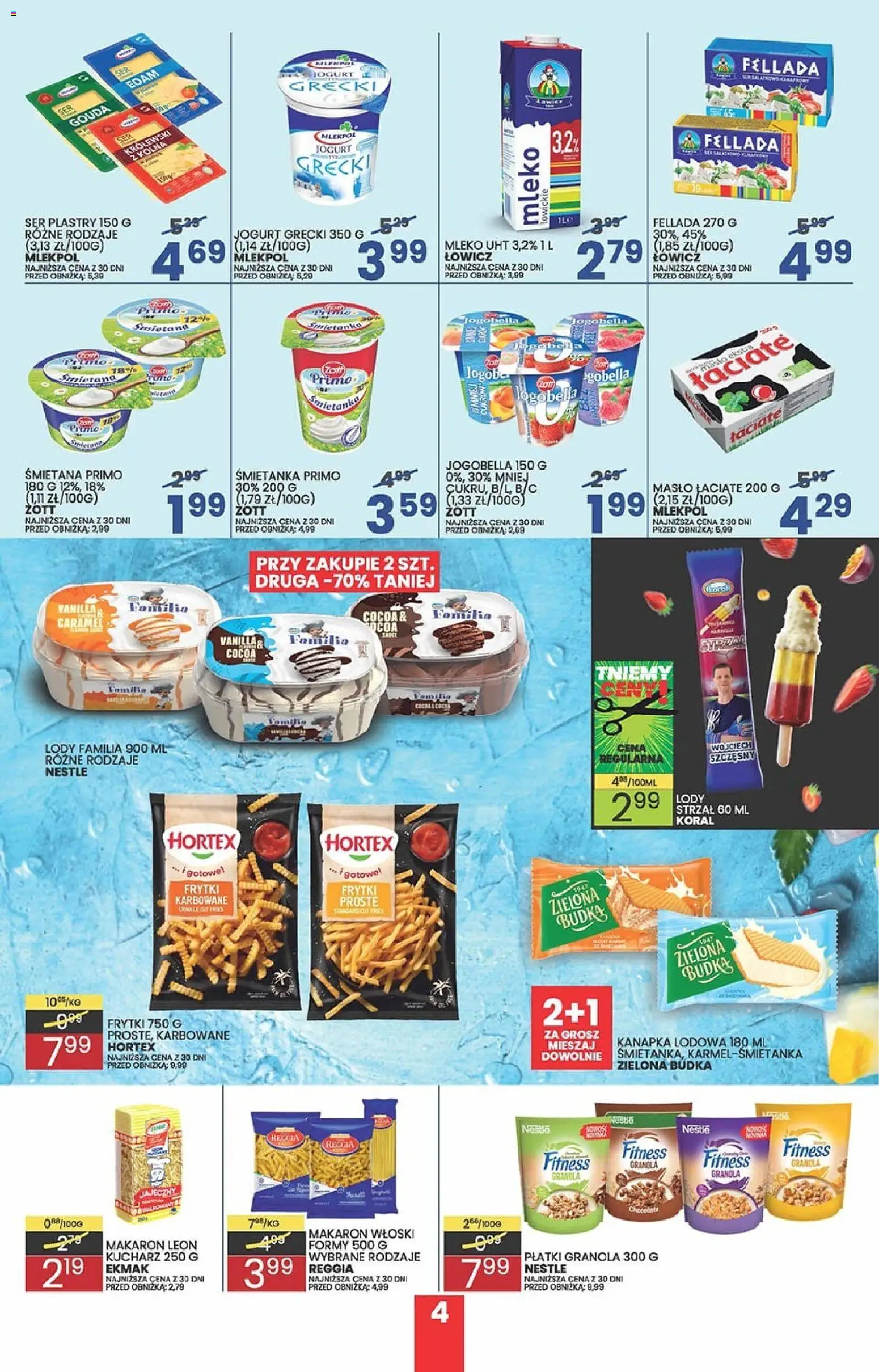 Wafelek gazetka od 10.08.2026 | Strona: 4 | Produkty: Jogurt grecki, Jogurt, Makaron, Masło łaciate