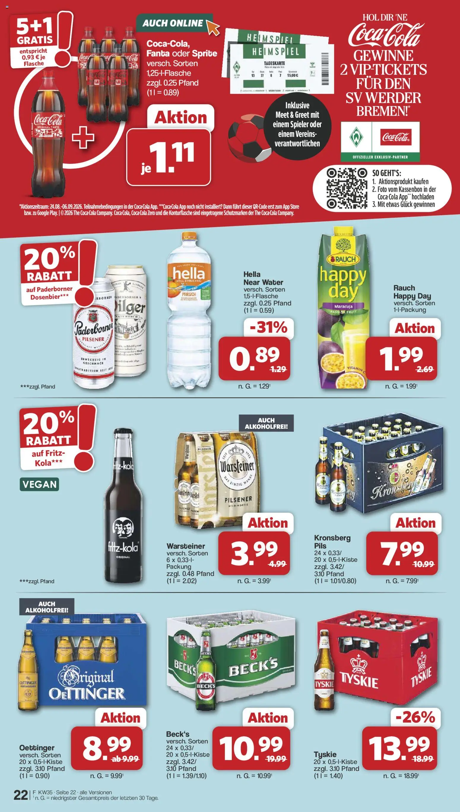 Famila Nordwest Prospekt – gültig ab 23.08.2026 | Seite: 24 | Produkte: Sprite, Pils, Oettinger, Pfirsich