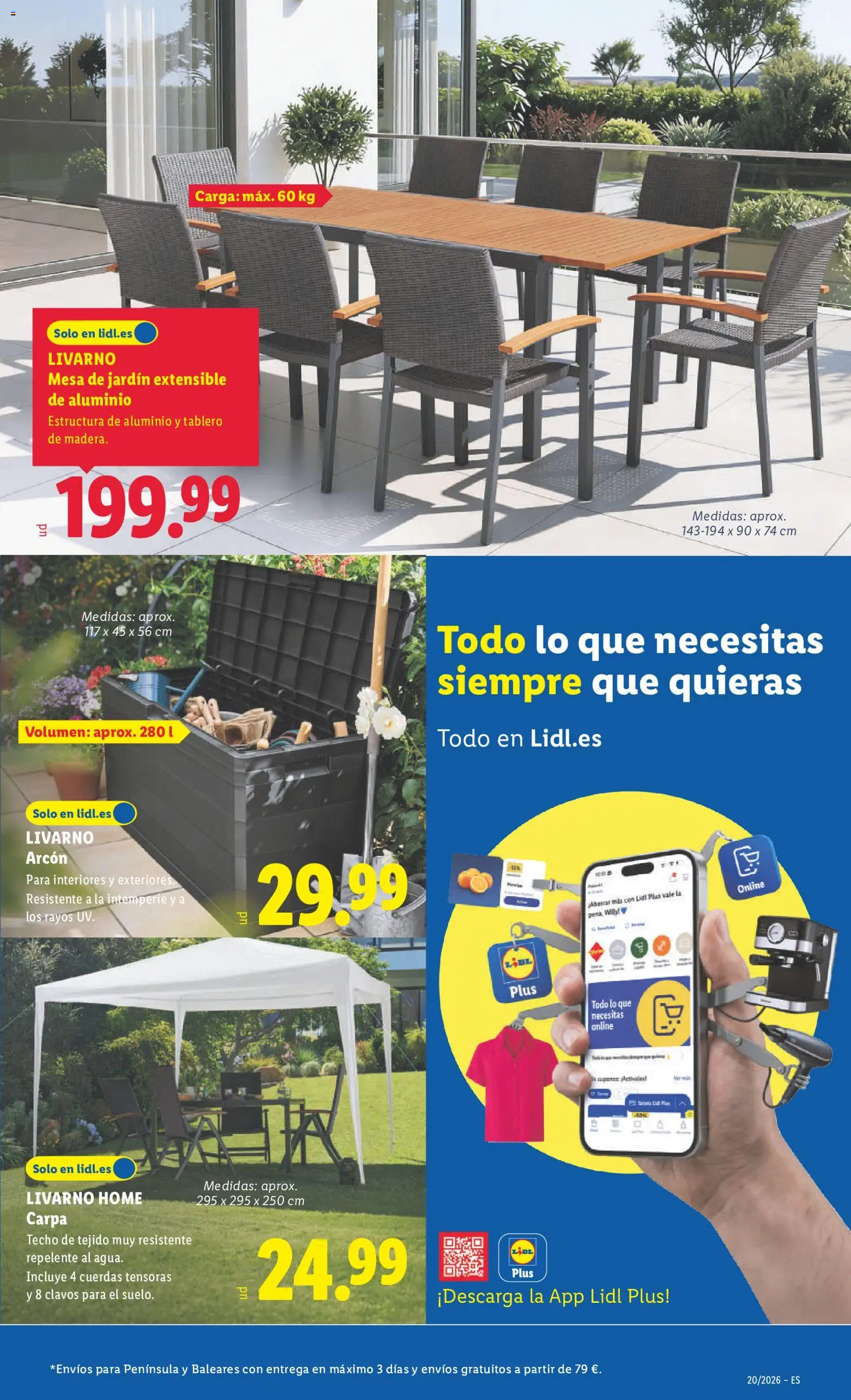 Lidl folleto de bazar │ válido desde el 11.05.2026 | Página: 5 | Productos: Mesa de jardín, Mesa