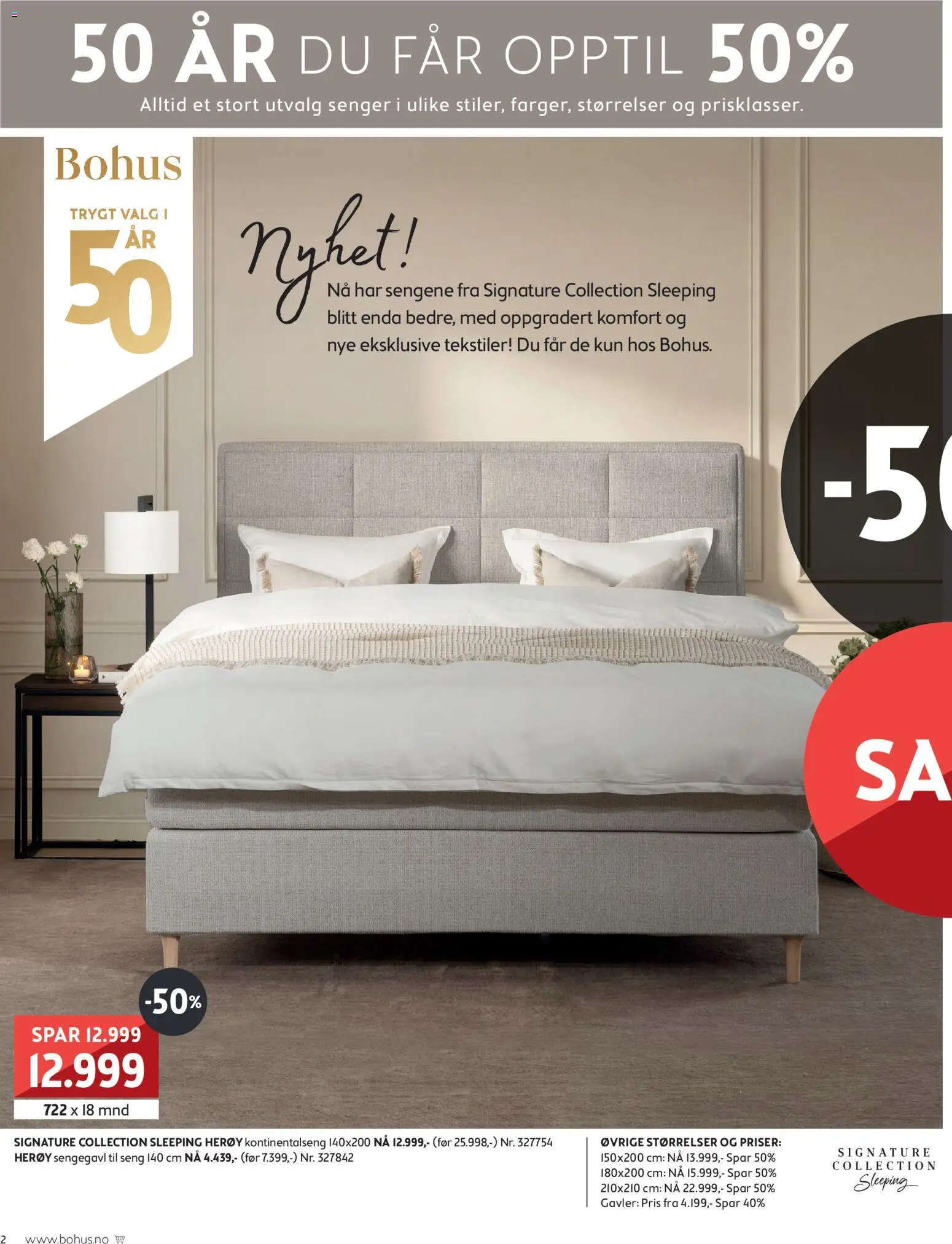 {H1} | Side: 2 | Produkter: Kontinentalseng, Seng, Sengegavl