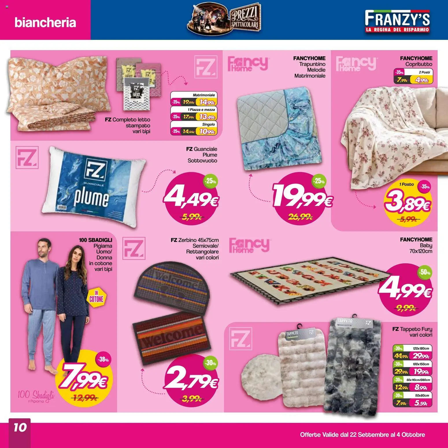 Volantino Franzy's del 22/09/2026 | Pagina: 10