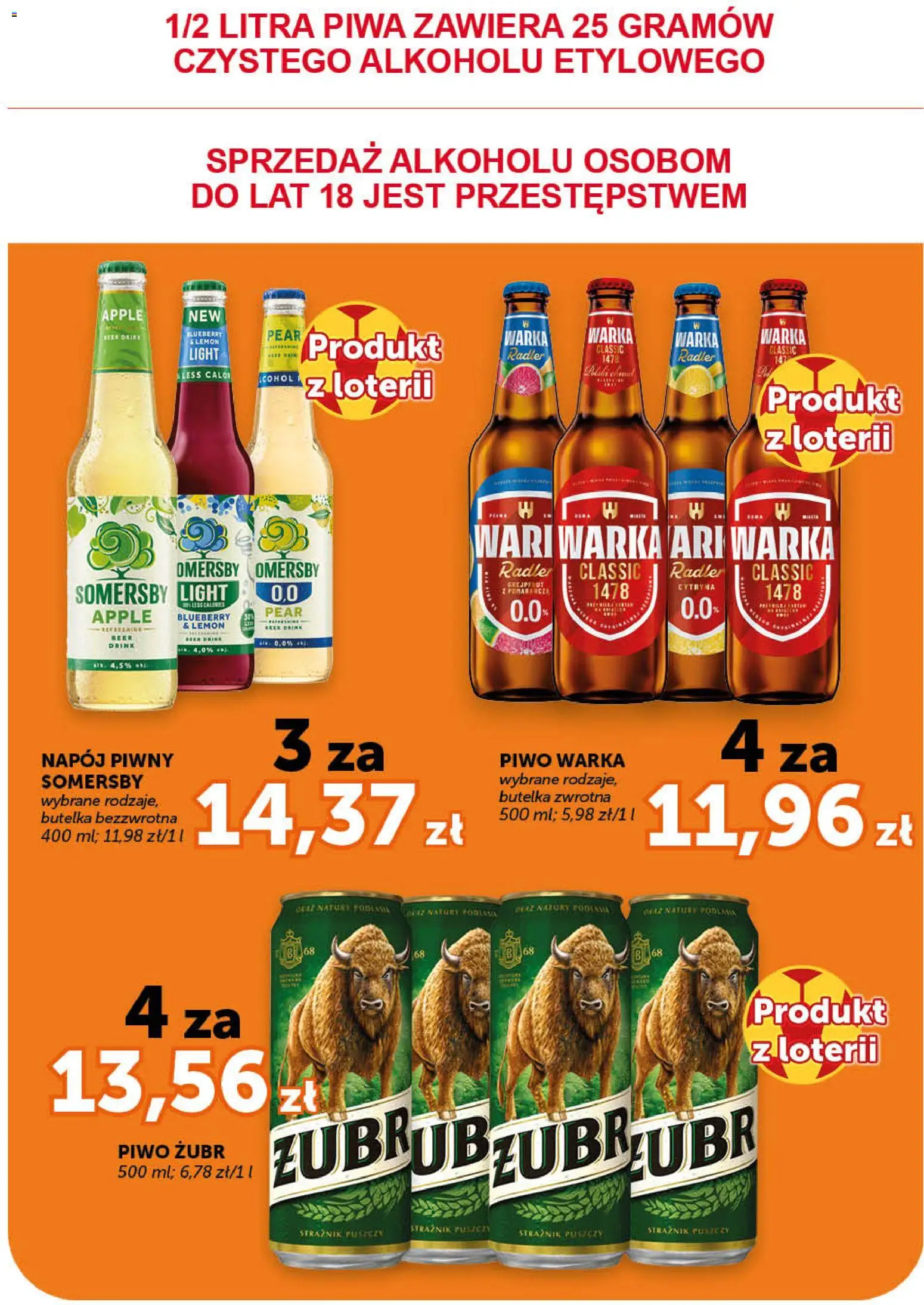Euro Sklep gazetka - Minimarket od 11.06.2026 | Strona: 9 | Produkty: Piwo żubr, Warka, Piwo Warka, Piwo