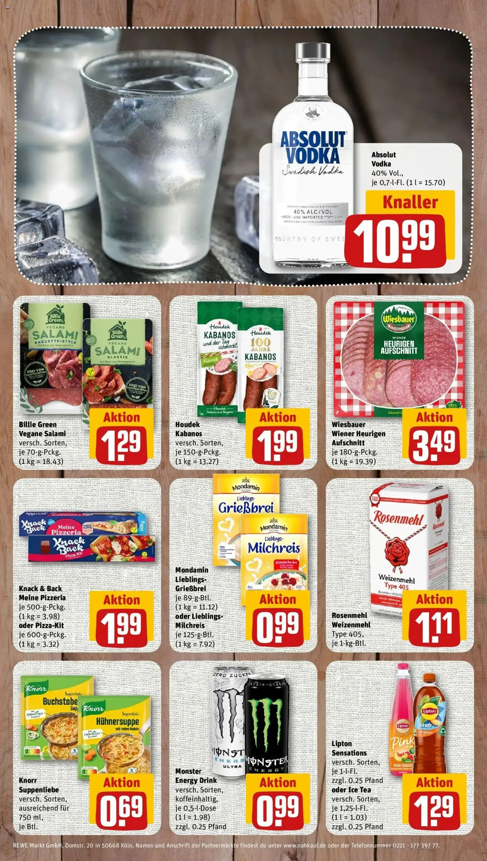 REWE Prospekt ab 28.09.2026 zum Blättern » Angebote | Seite: 8 | Produkte: Energy, Zucker, Vodka, Nudeln