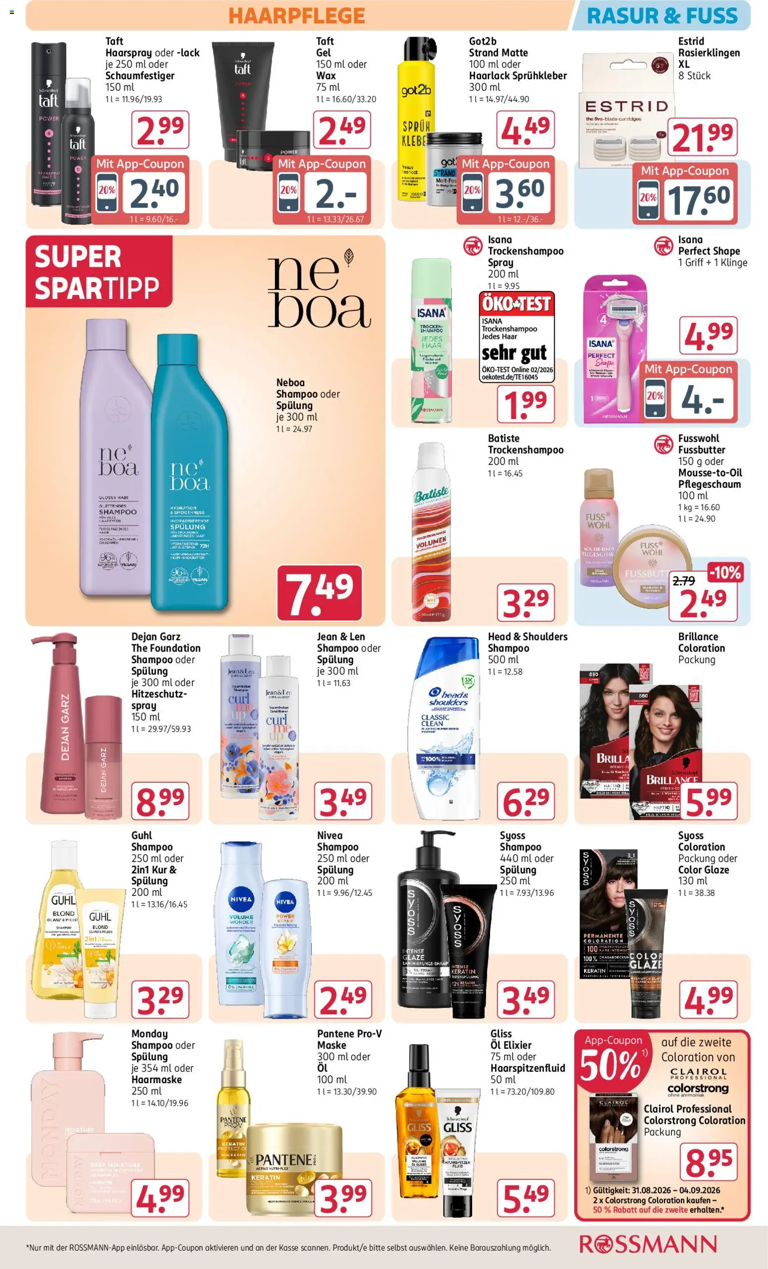 Rossmann Prospekt – gültig ab 31.08.2026 | Seite: 11 | Produkte: Öl, Shampoo, Haarmaske, Haarspray