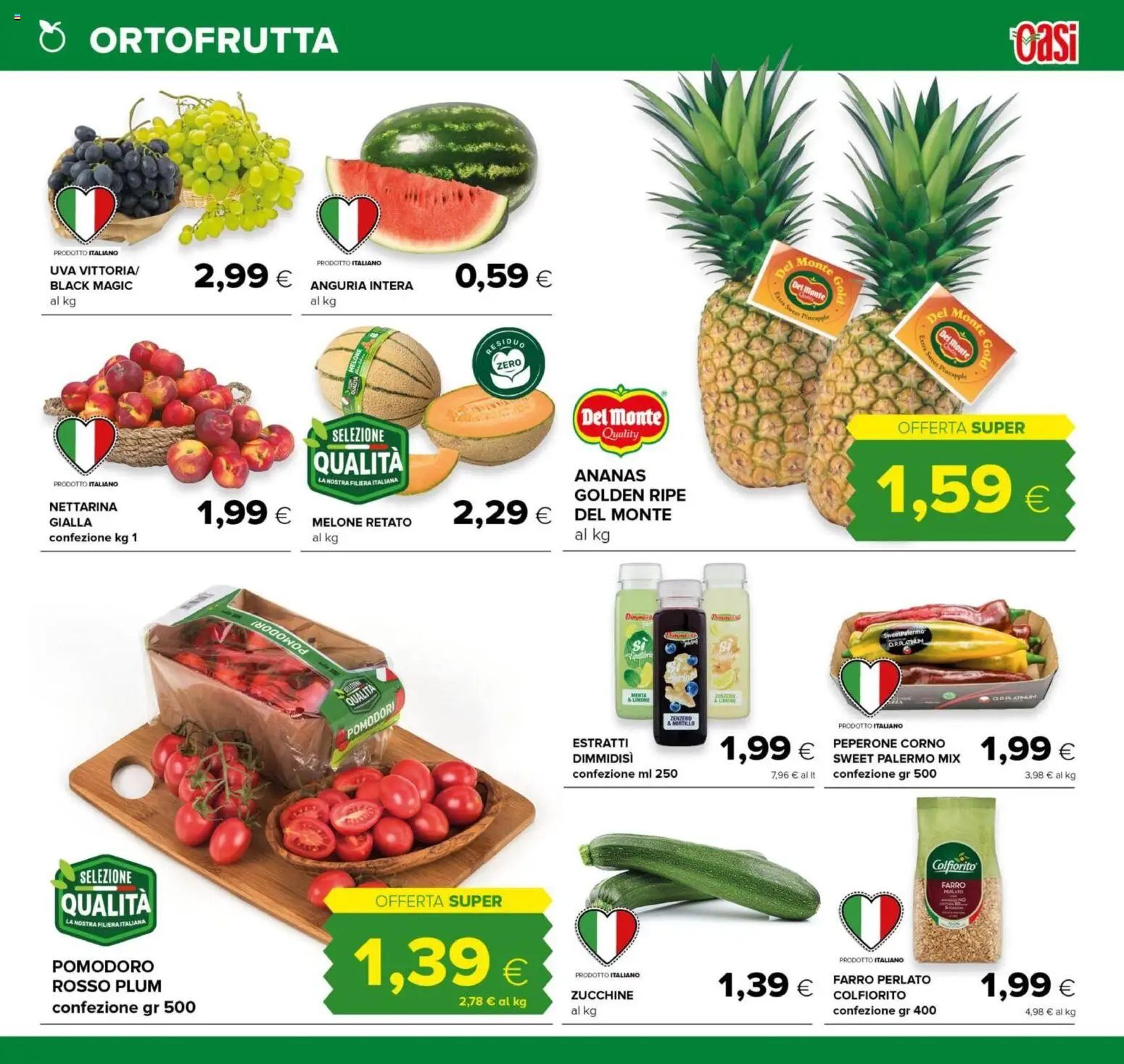Volantino Oasi del 18.06.2026 | Pagina: 5 | Prodotti: Pomodoro, Limone, Ananas, Menta