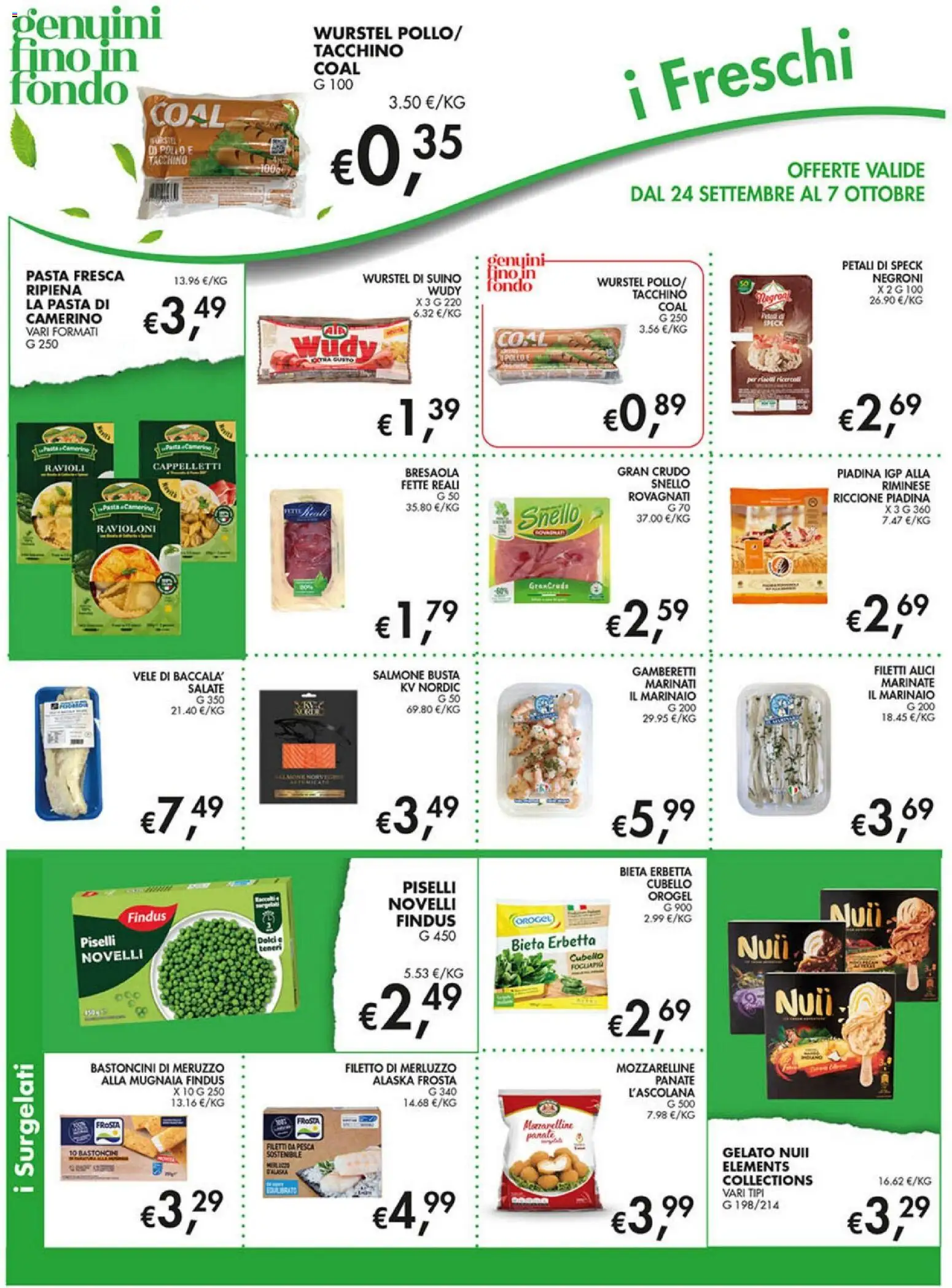 Volantino Coal del 24/09/2026 | Pagina: 10 | Prodotti: Speck, Filetto, Wurstel, Piselli