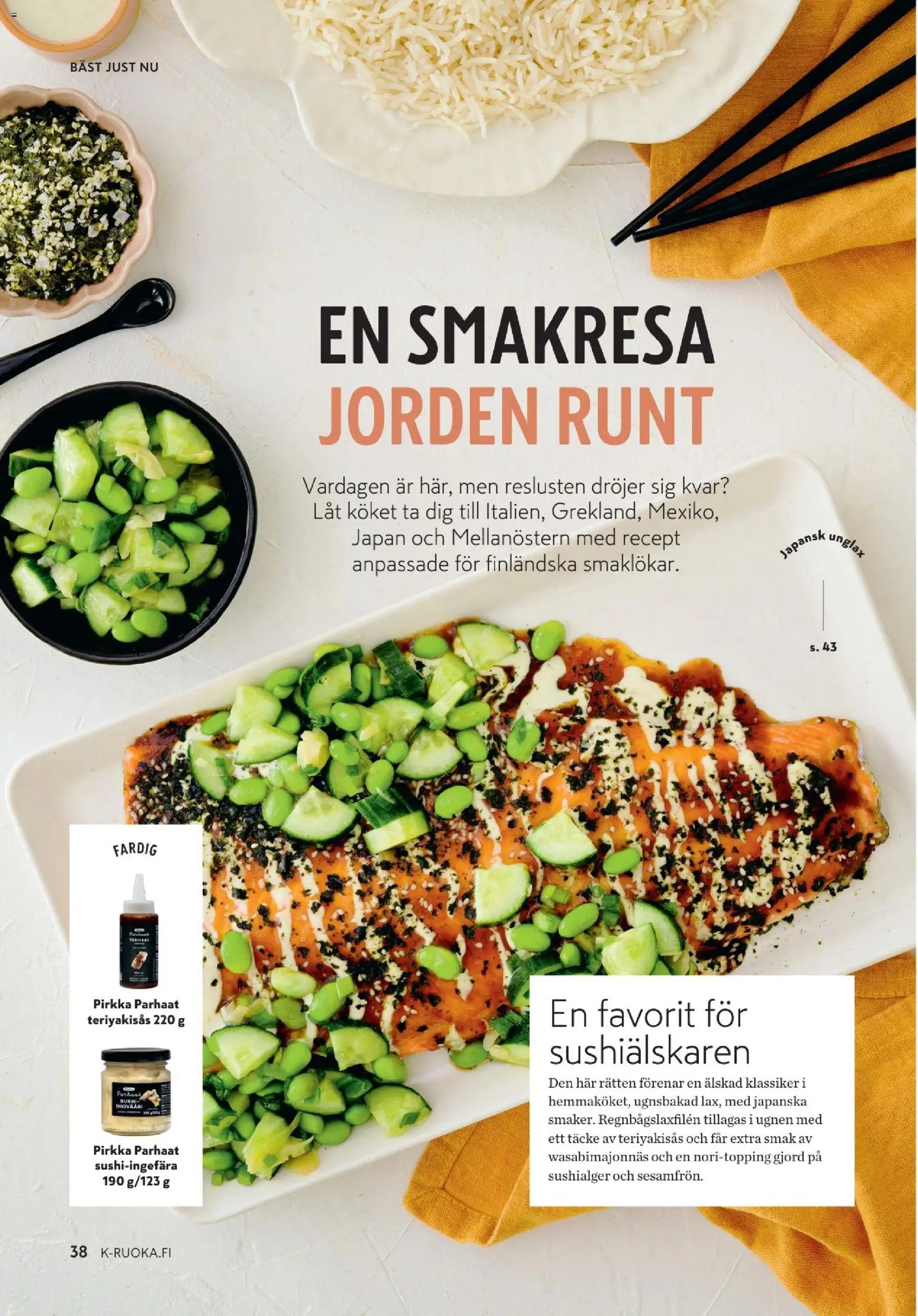 K-Market - K-Mat 9/2026 – voimassa 26/08/2026 alkaen | Sivu: 38 | Tuotteet: Sushi