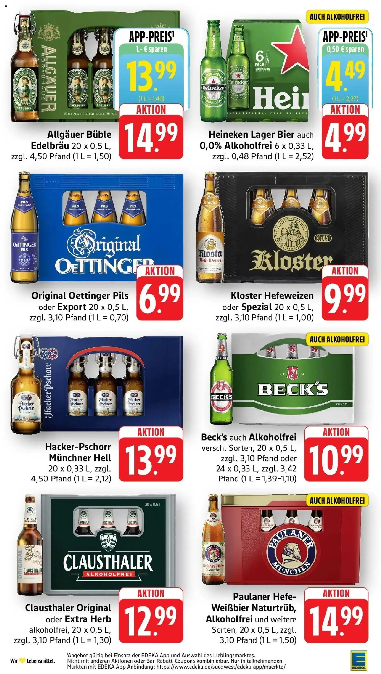 Edeka Prospekt Stockach (ab 05.10.2026) » Angebote Online | Seite: 35 | Produkte: Bier, Pils, Oettinger, Paulaner