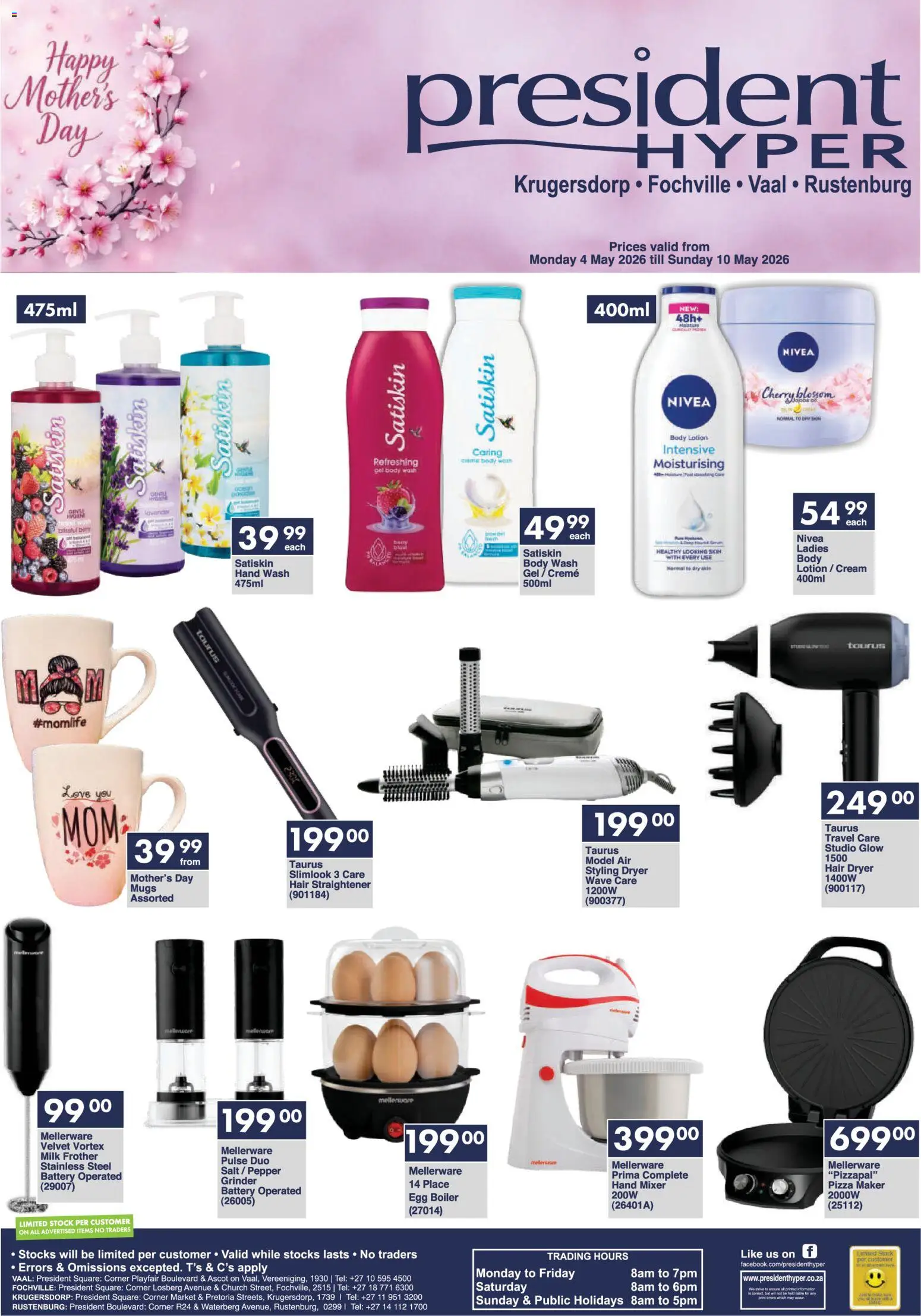 New President Hyper catalogue – valid from 04.05.2026 | Page: 2 | Products: Milk, Pizza, Stock, Lotion