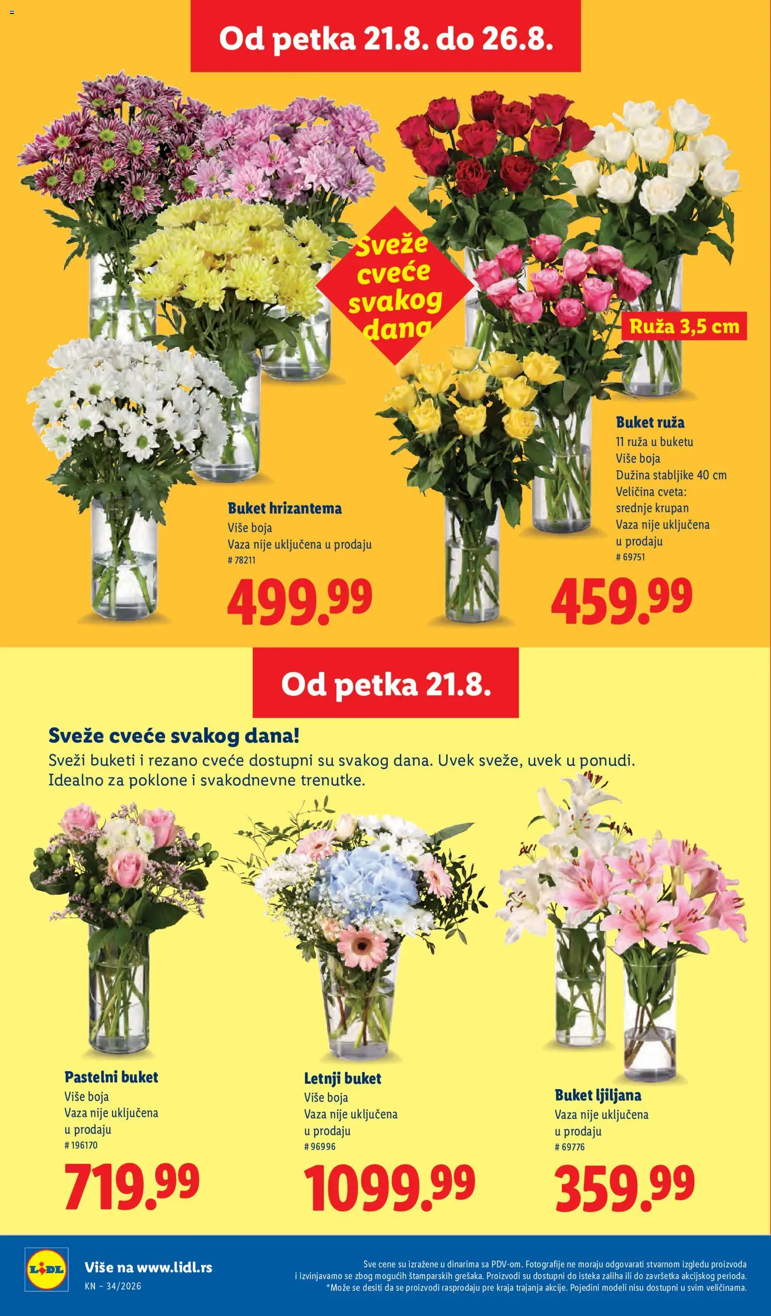 Lidl katalog - važi od 20.08.2026 | Strana: 80 | Proizvode: Vaza, Hrizantema, Cvece