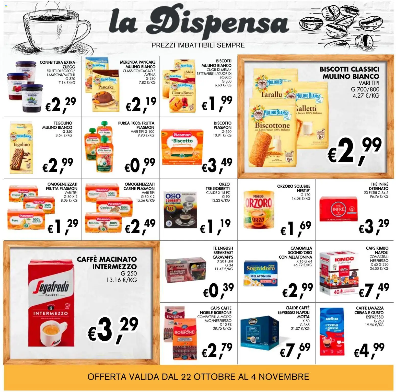Volantino Coal del 22/10/2026 | Pagina: 18 | Prodotti: Frutta, Carne, Lavazza, Macinato