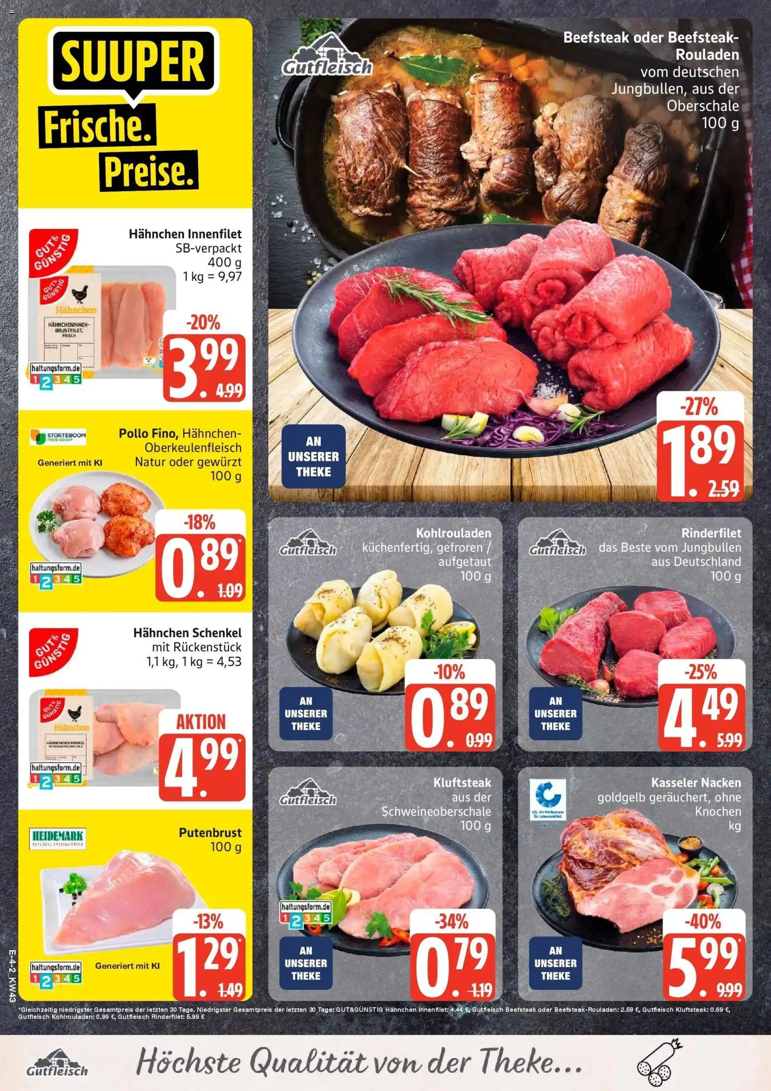 Edeka Prospekt Husum (ab 19.10.2026) » Angebote Online | Seite: 6 | Produkte: Putenbrust, Hahnchen, Theke, Kasseler nacken