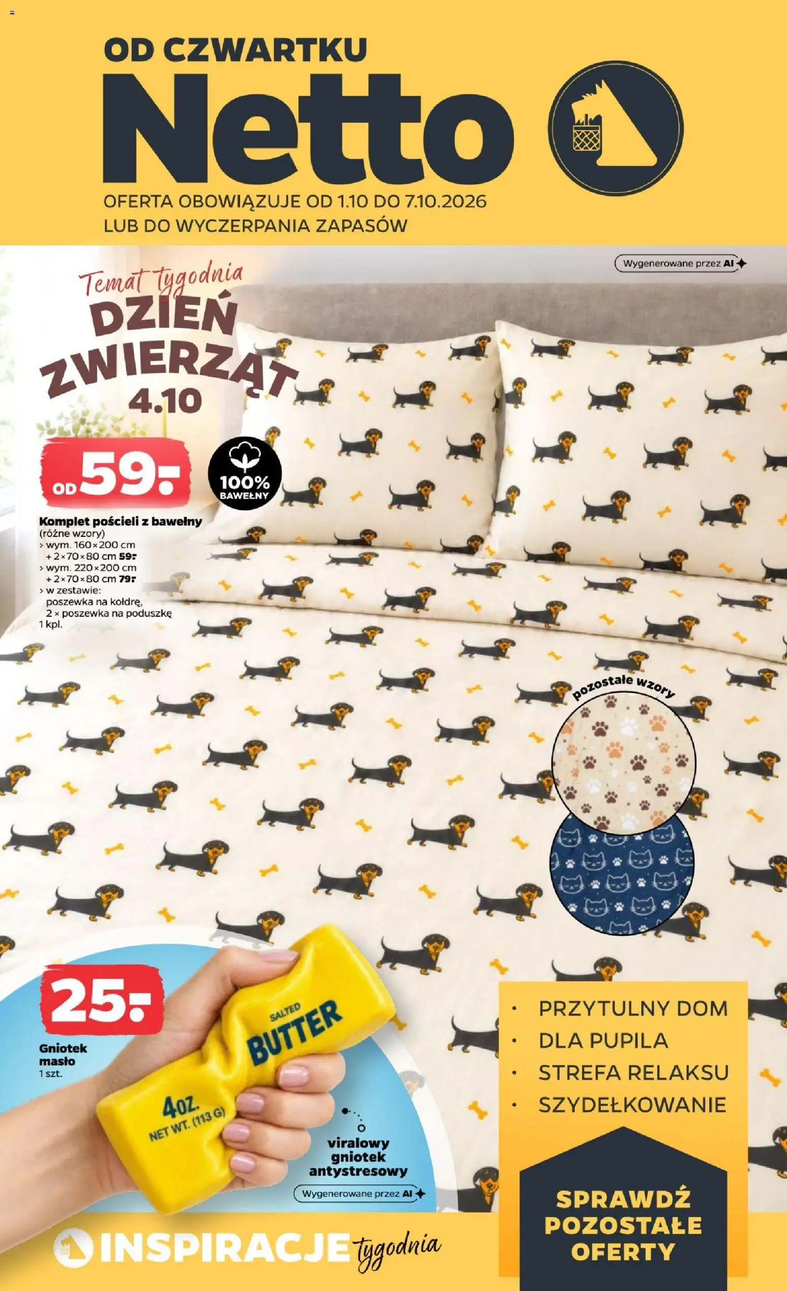 Netto gazetka od czwartku NonFood od 01.10.2026 | Strona: 1 | Produkty: Masło