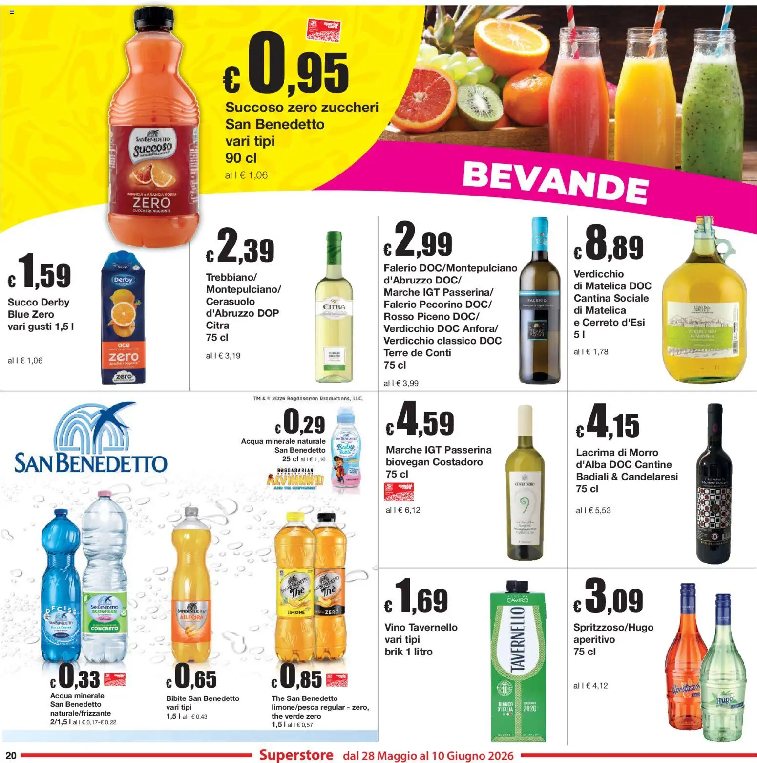 Volantino Sì con Te del 28.05.2026 | Pagina: 20 | Prodotti: Limone, Arancia, Pecorino, Aperitivo