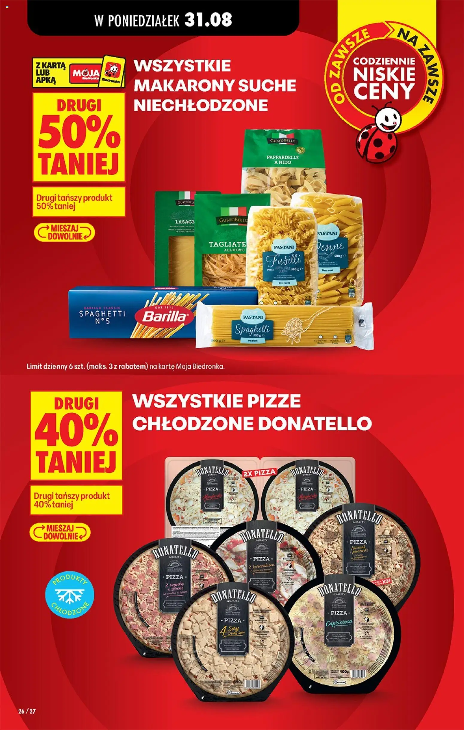 Biedronka Polsko leták od 31.08.2026 | Strana: 28 | Produkty: Pizza, Makarony