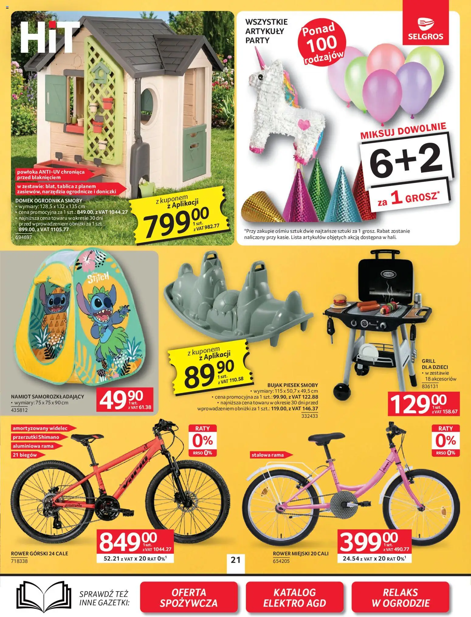 Selgros cash&carry gazetka - Oferta przemysłowa od 07.05.2026 | Strona: 23 | Produkty: Namiot samorozkładający, Grill, Rower, Doniczki