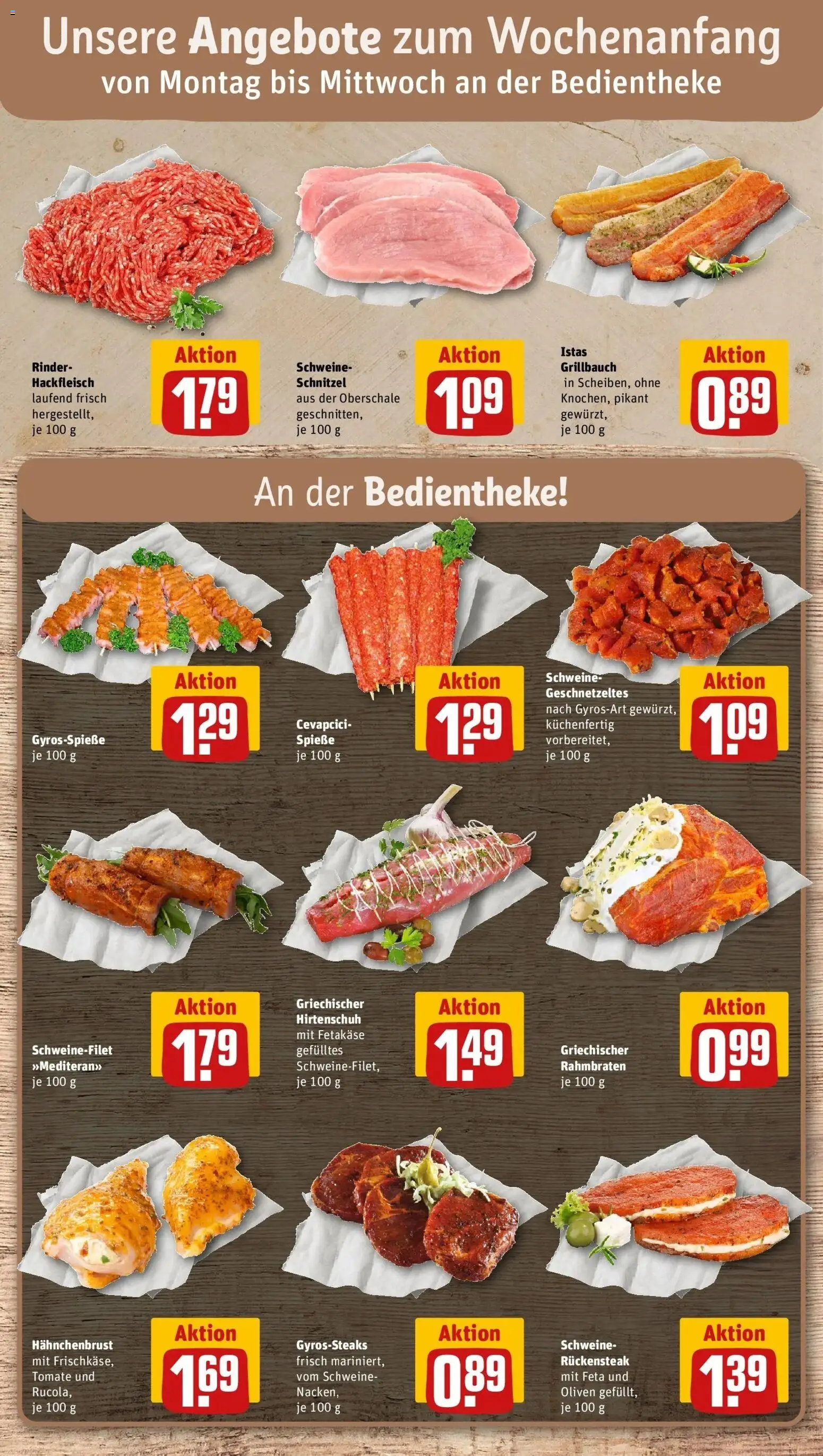 Rewe Prospekt Erftstadt / Lechenich – gültig ab 08.06.2026 | Seite: 8 | Produkte: Rucola, Cevapcici, Spieße, Hahnchenbrust