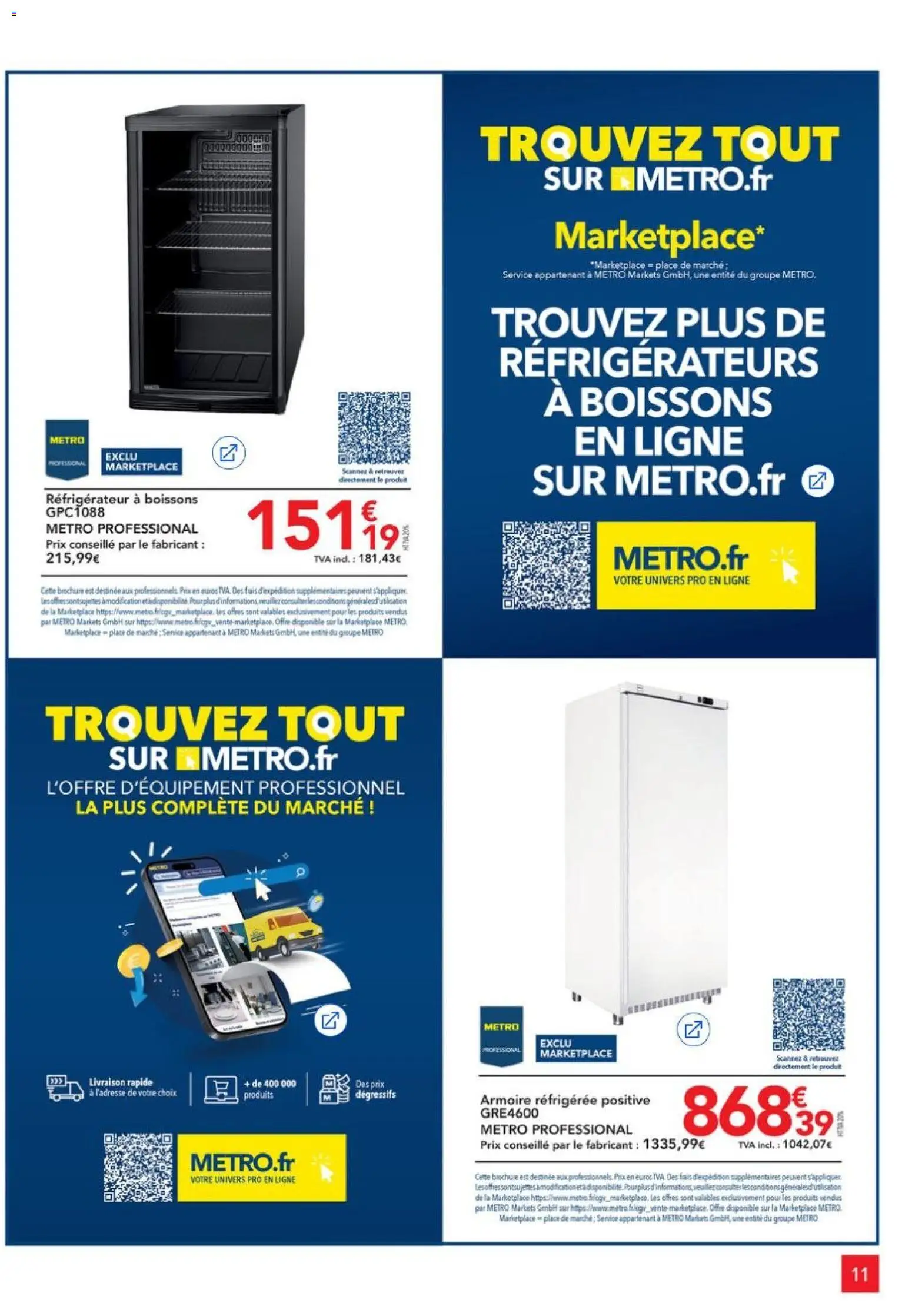 {H1} | Page: 11 | Produits: Réfrigérateur, Armoire, Scanner