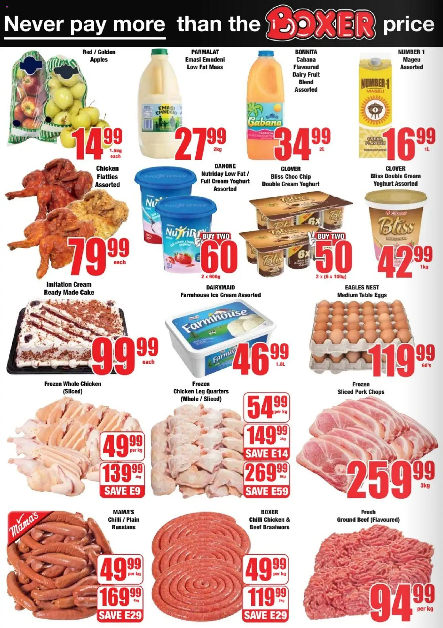 New Boxer catalogue – valid from 05.03.2026 | Page: 2 | Products: Table, Cream, Ice cream, Fruit