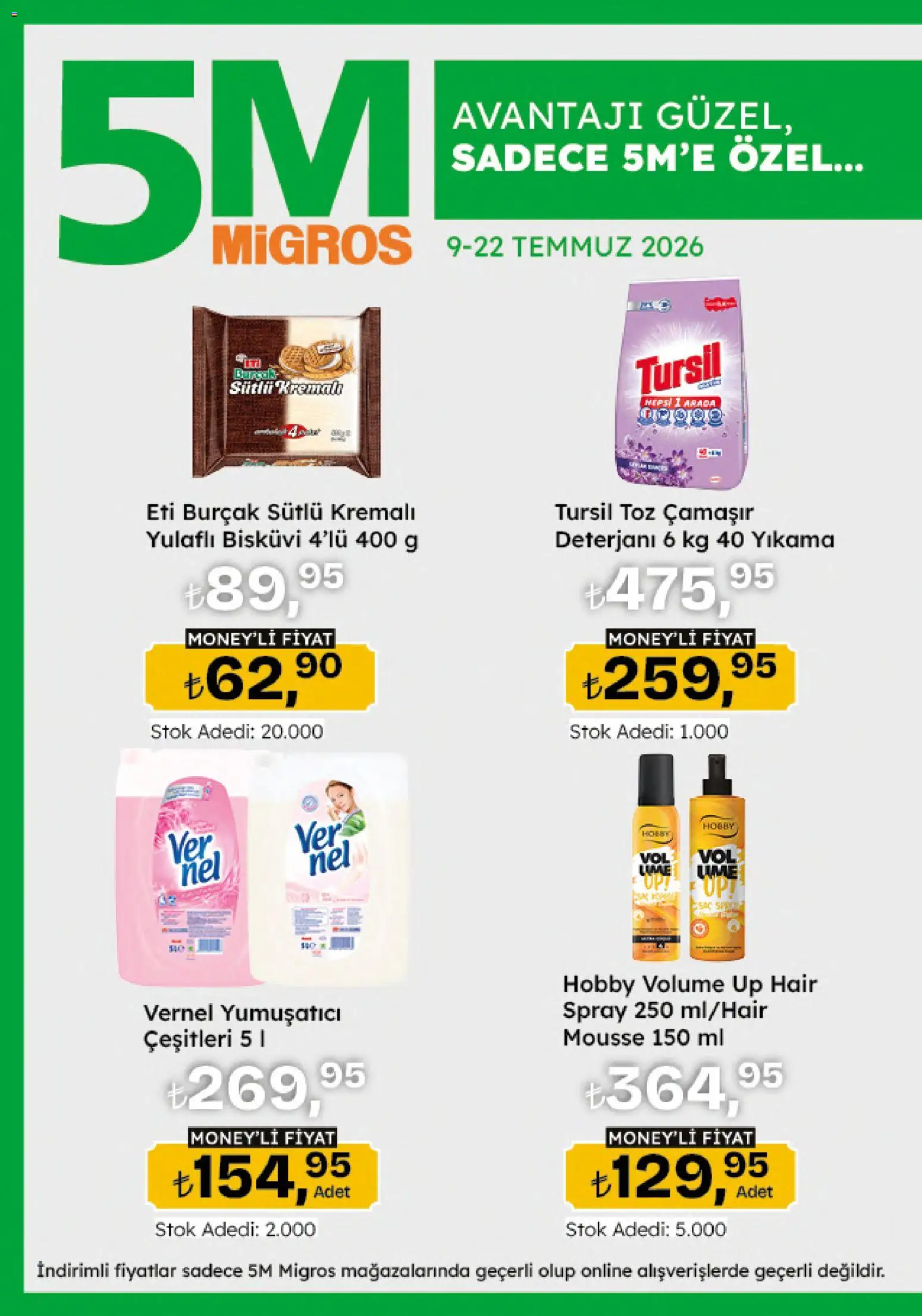 Migros Katalog - 5M Migroskop Dijital - 09 Temmuz 2026 tarihinden itibaren geçerlidir | Sayfa: 14 | Ürünler: Yumuşatıcı, Bisküvi