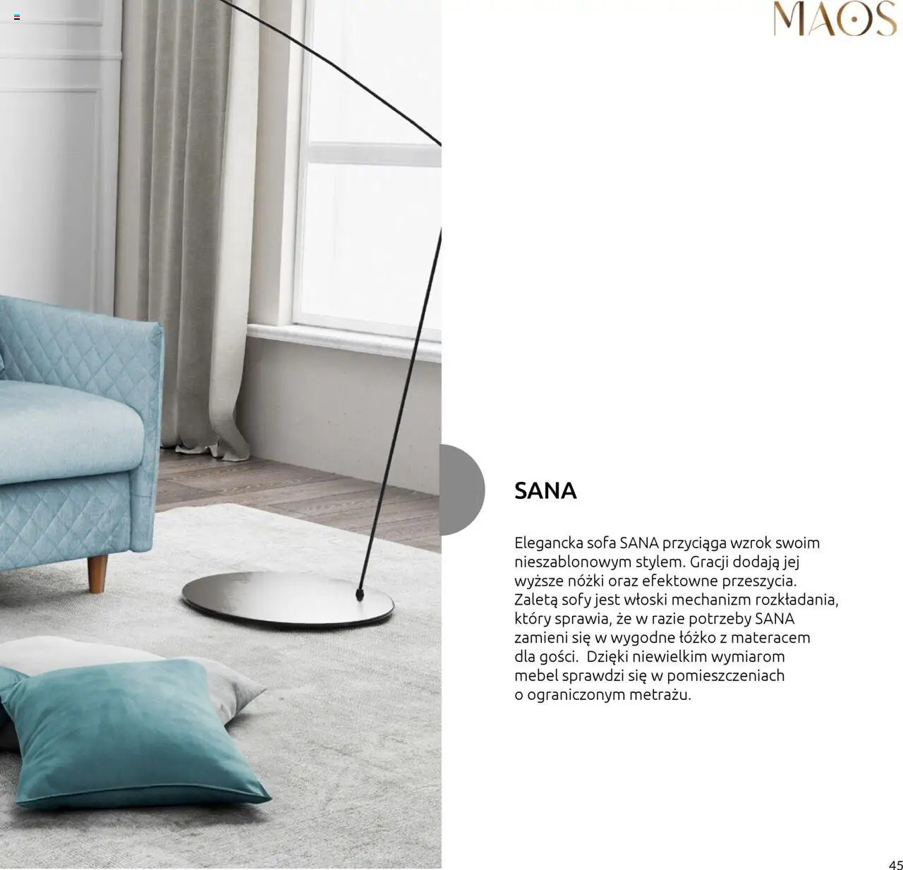 Black Red White Gazetka - Katalog mebli wypoczynkowych MAOS od 27.08.2024 | Strona: 45 | Produkty: Łóżko, Sofa