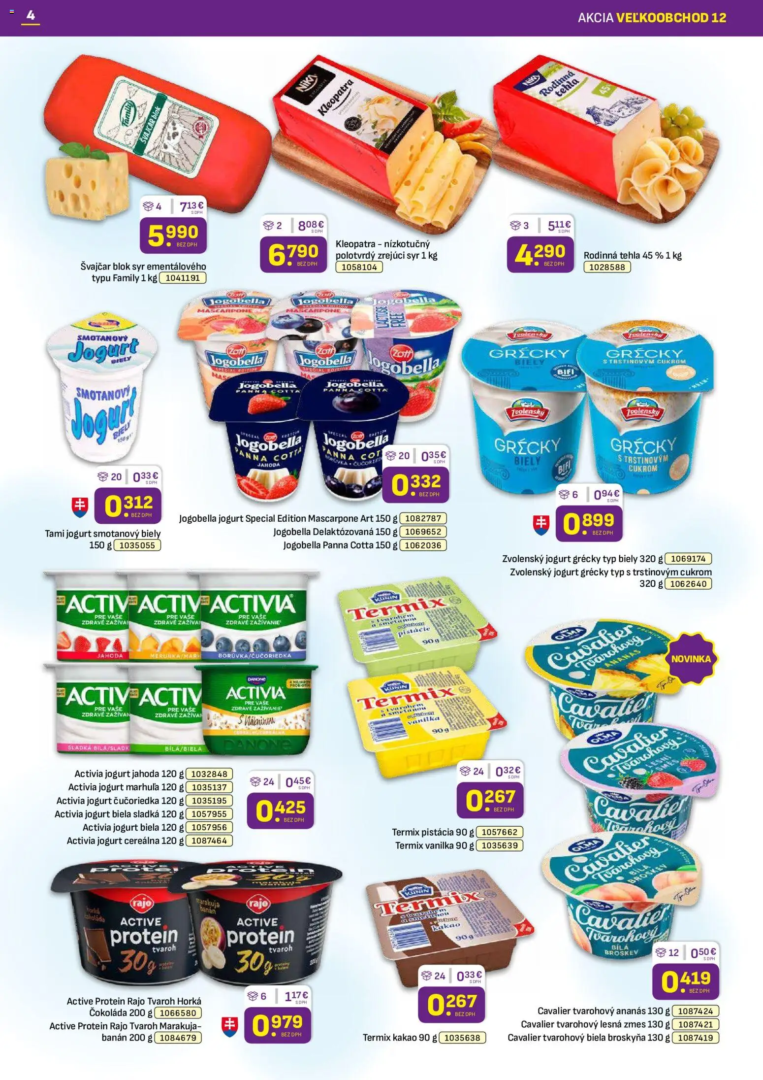 Nové Libex akcie – leták je platný od 15.06.2026 | Strana: 4 | Produkty: Protein, Ananás, Tvaroh, Kakao