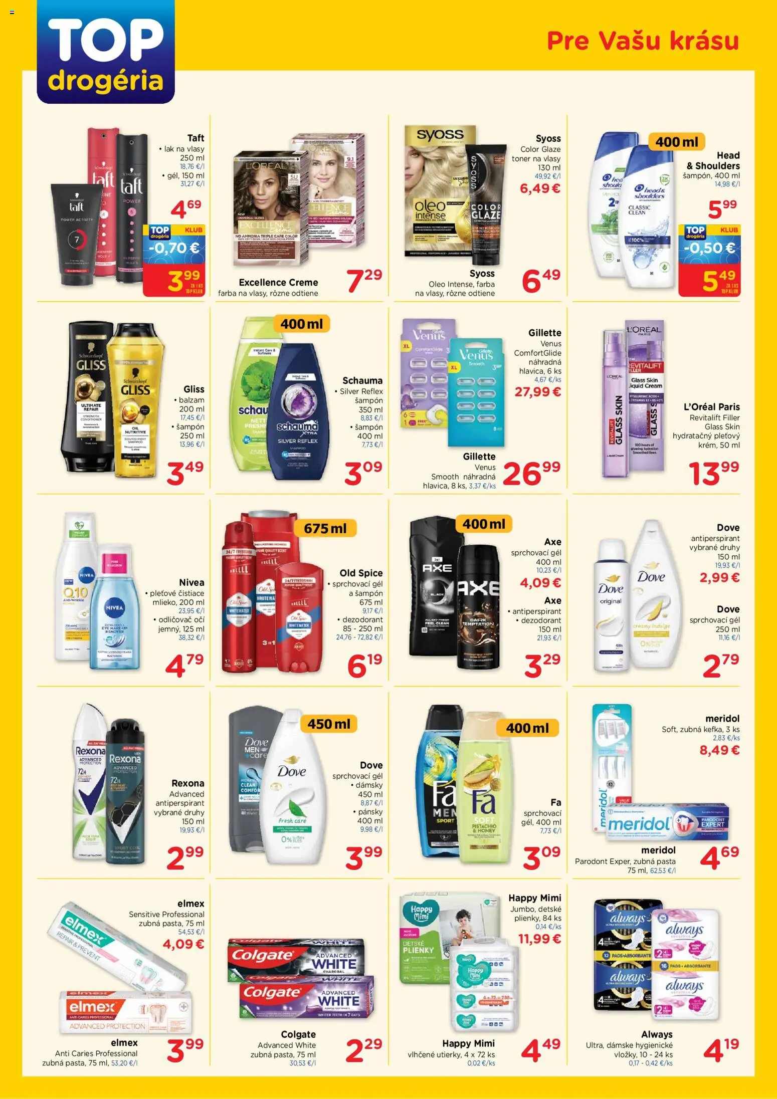 Nové TOP Drogéria akcie – leták je platný od 07.09.2026 | Strana: 3 | Produkty: Nivea, Šampón, Odličovač, Odličovač očí