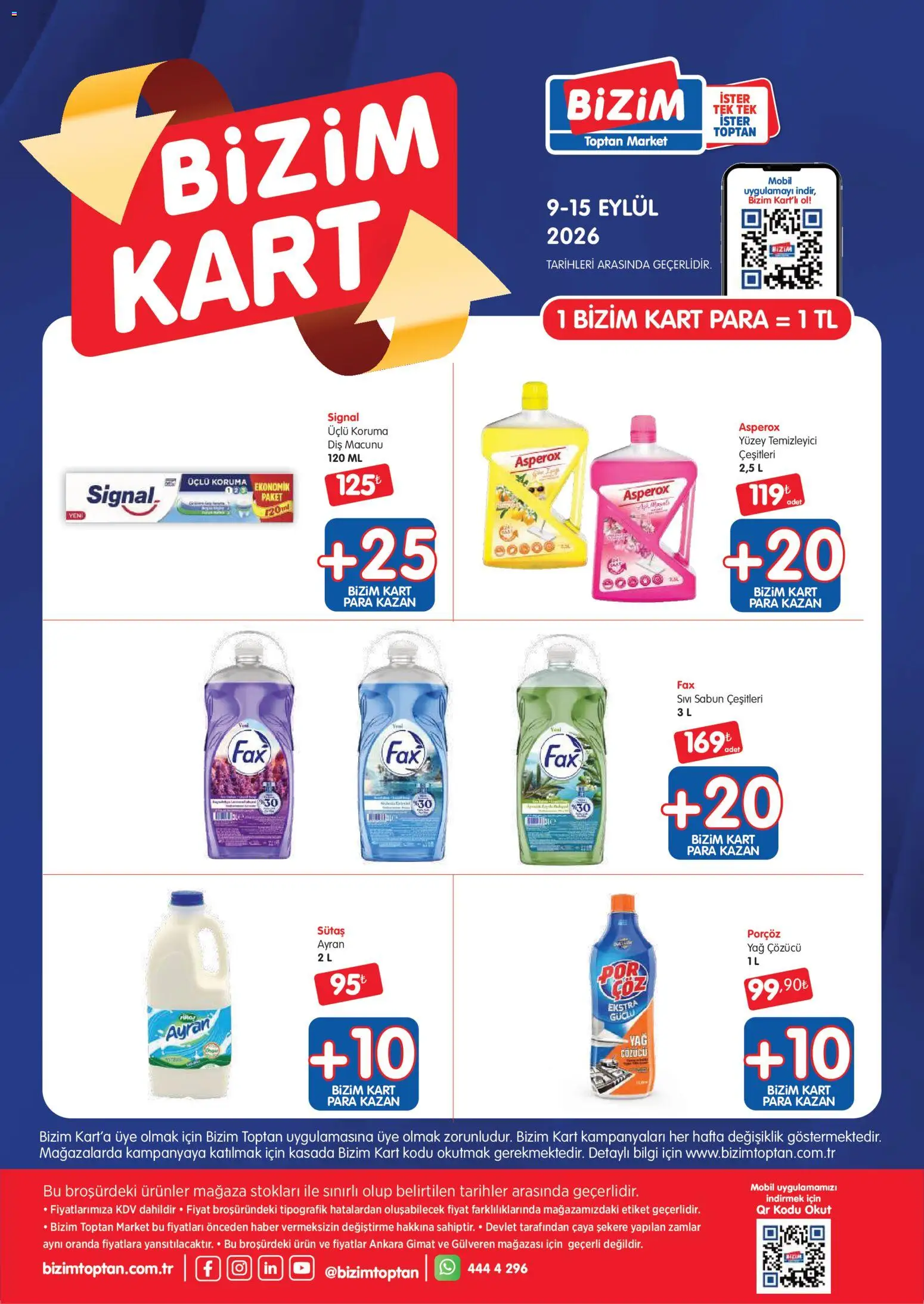 Bizim Toptan Katalog - 09 Eylül 2026 tarihinden itibaren geçerlidir | Sayfa: 4 | Ürünler: Diş macunu, Yağ, Yüzey temizleyici, Yağ çözücü