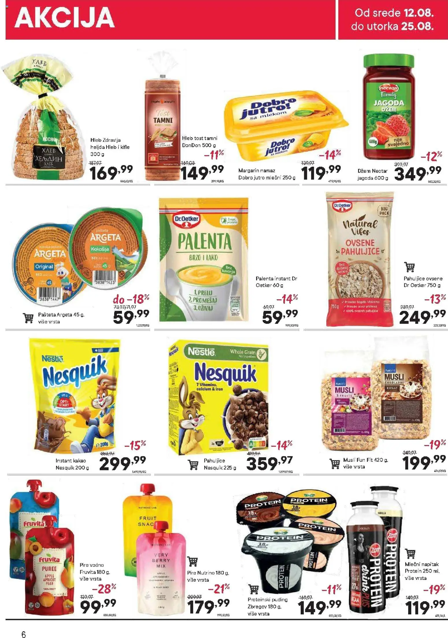 PerSu katalog - važi od 12.08.2026 | Strana: 6 | Proizvode: Palenta, Jagoda, Musli, Nesquik