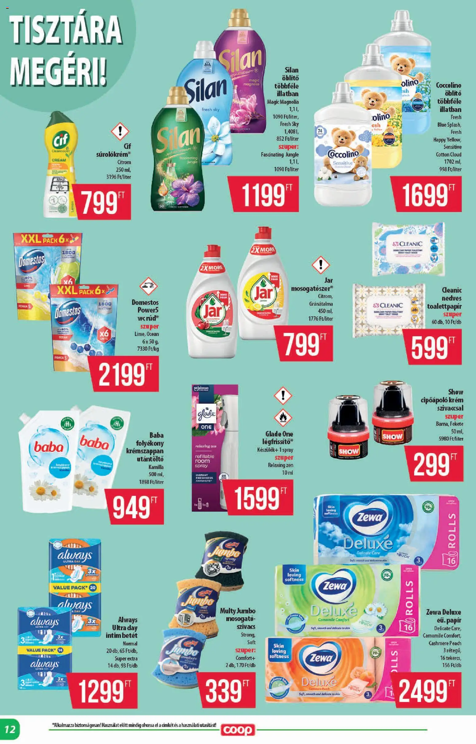 COOP akciós ujság - amely érvényes a következő dátumtól: 2026.10.15. | Oldal: 12 | Termékek: Krém, Jar, Utántöltő, Betét
