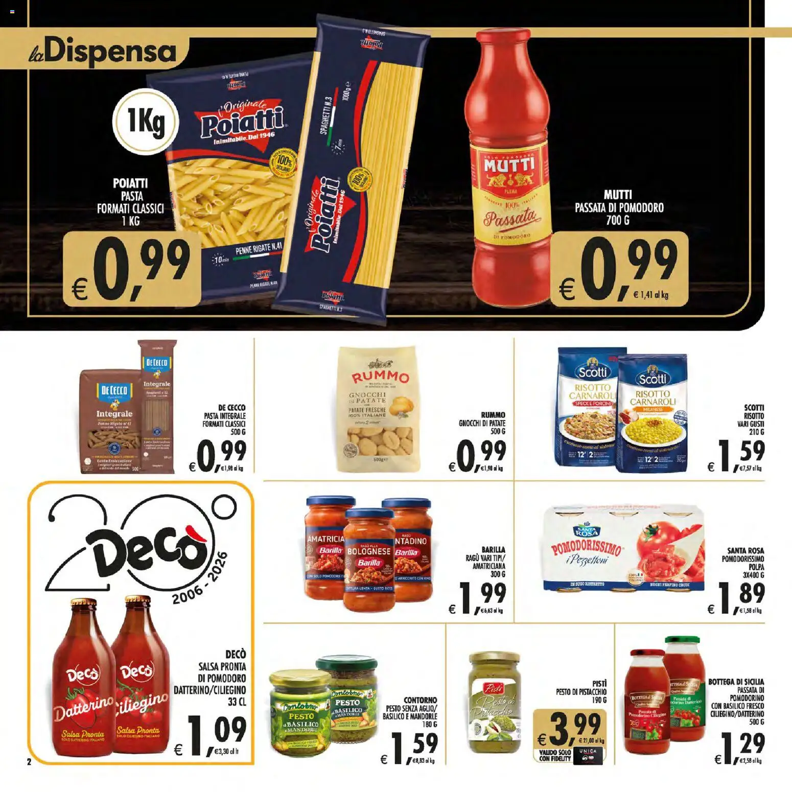 Volantino Decò del 01/09/2026 | Pagina: 2 | Prodotti: Patate, Pesto, Basilico, Gnocchi di patate