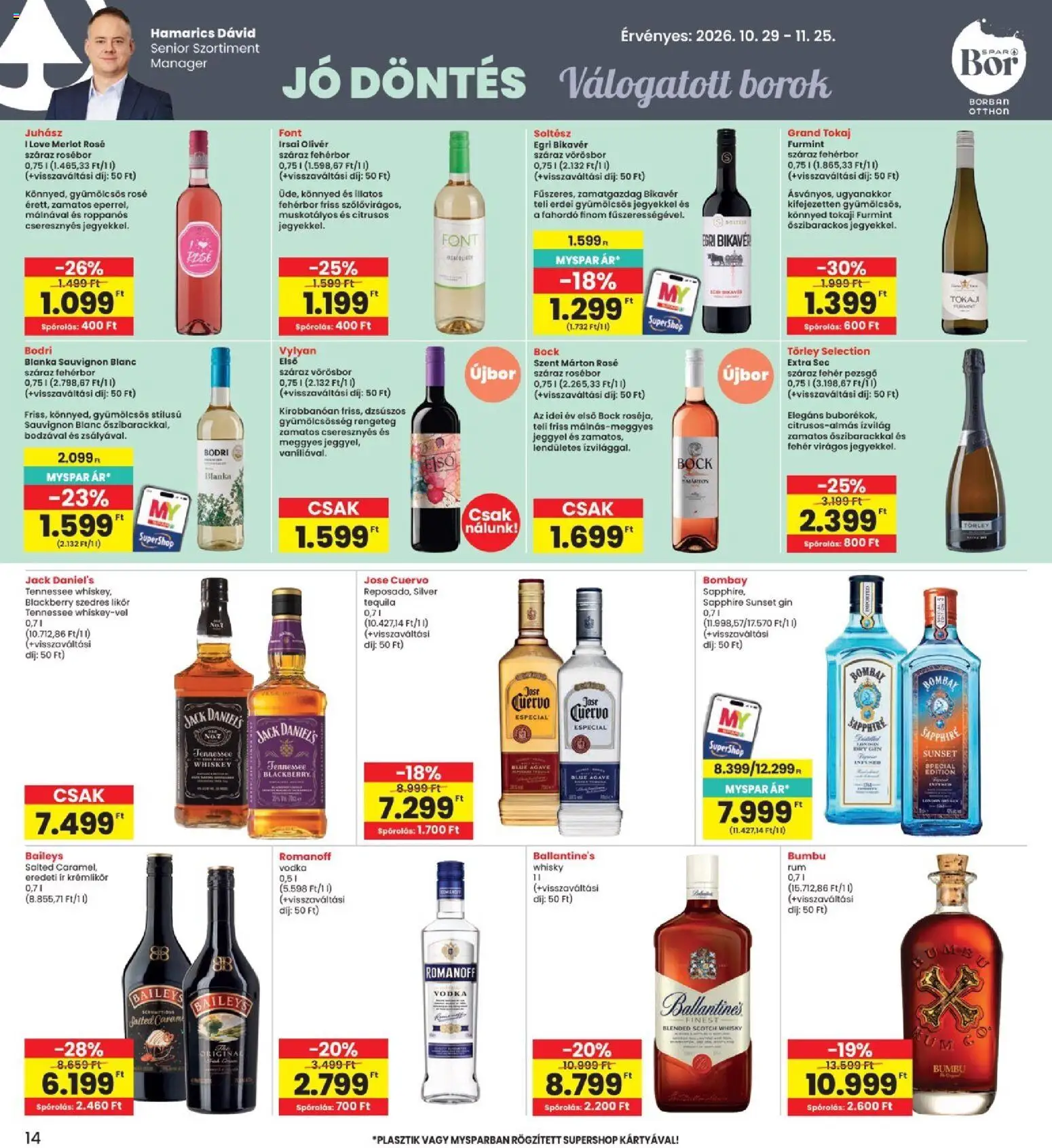 Interspar akciós ujság - amely érvényes a következő dátumtól: 2026.10.29. | Oldal: 14