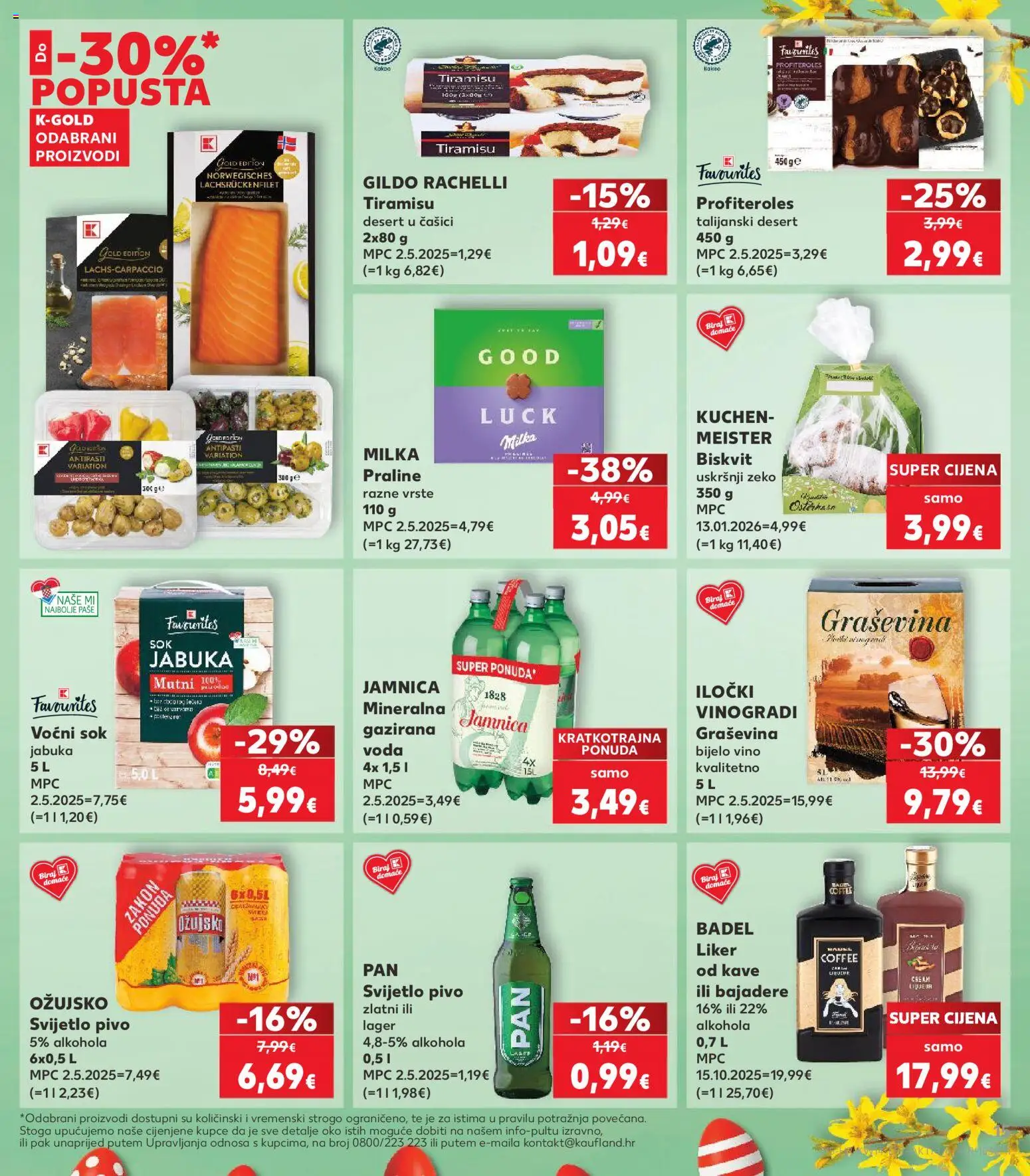 Kaufland katalog | vrijedi od 01.04.2026 | Stranica: 15 | Proizvodi: Bijelo vino, Pan, Milka, Jabuka