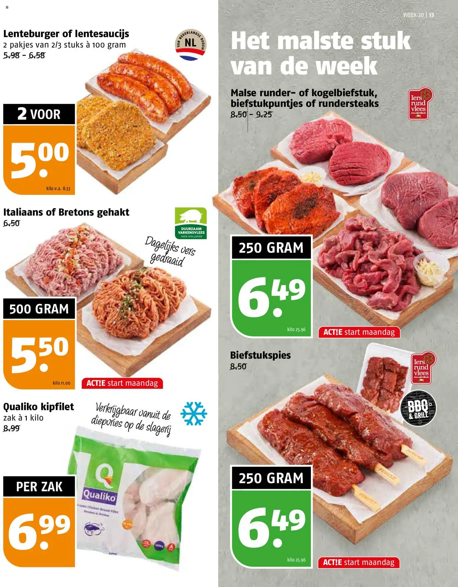 {H1} | Pagina: 13 | Producten: Varkensvlees, Kisperec, Gehakt, Zak