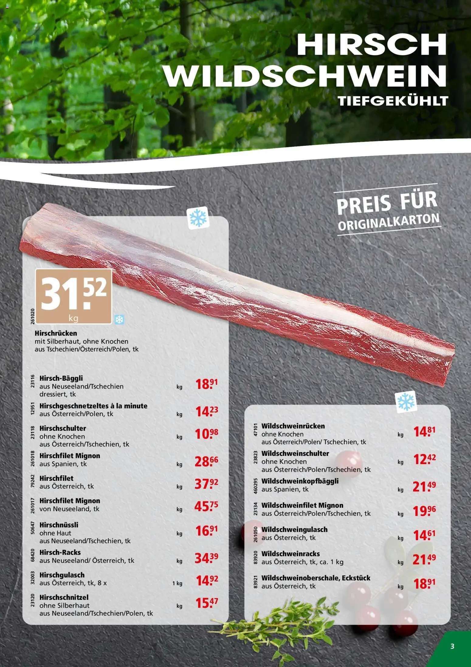 Aligro aktionen Wildvorverkauf Chavannes, Matran, Genf, Sitten – gültig ab 17.08.2026 | Seite: 3